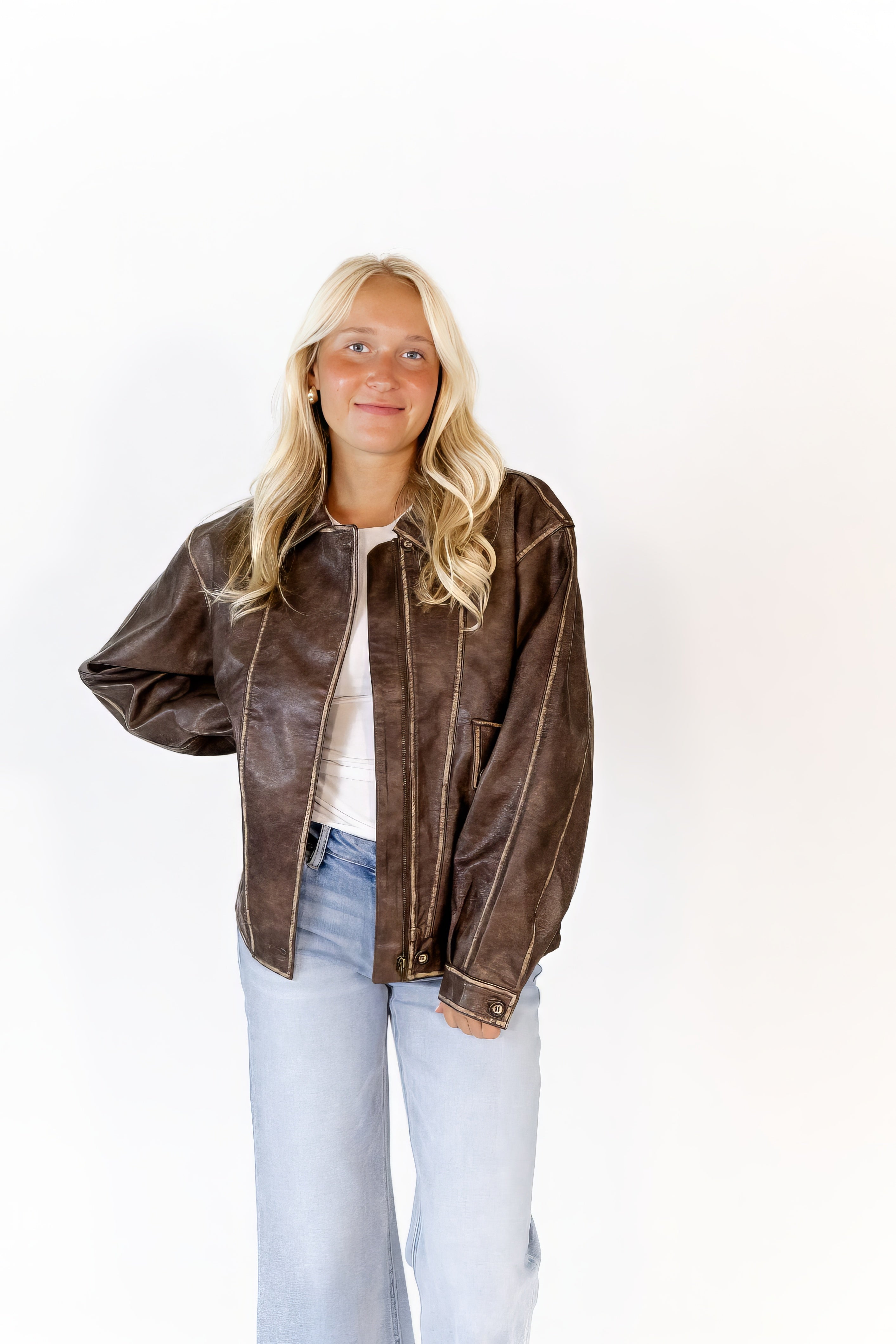 Allegra Zip-Up Bomber Jacket