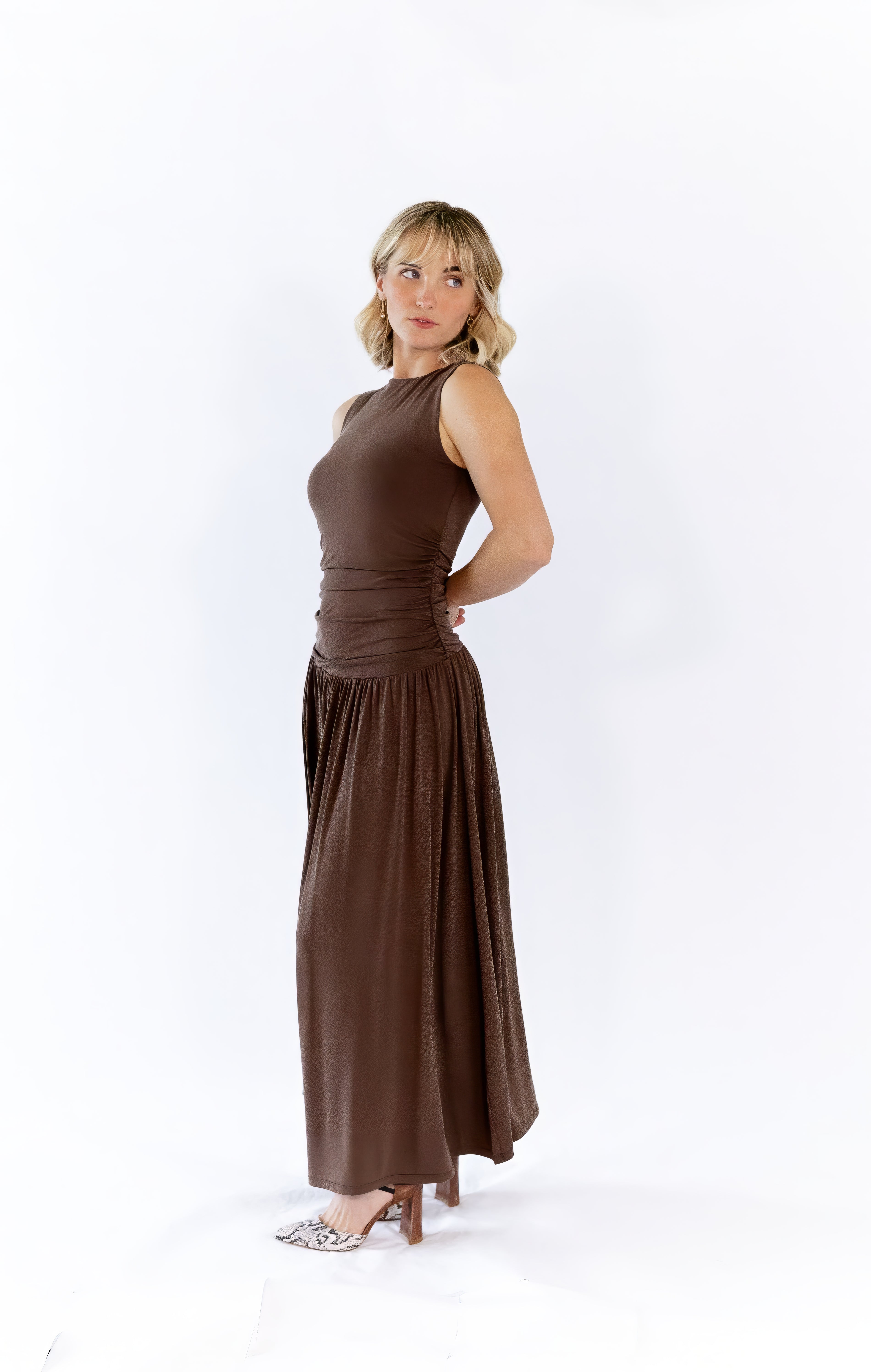Kai Gathered Bodice Maxi Dress