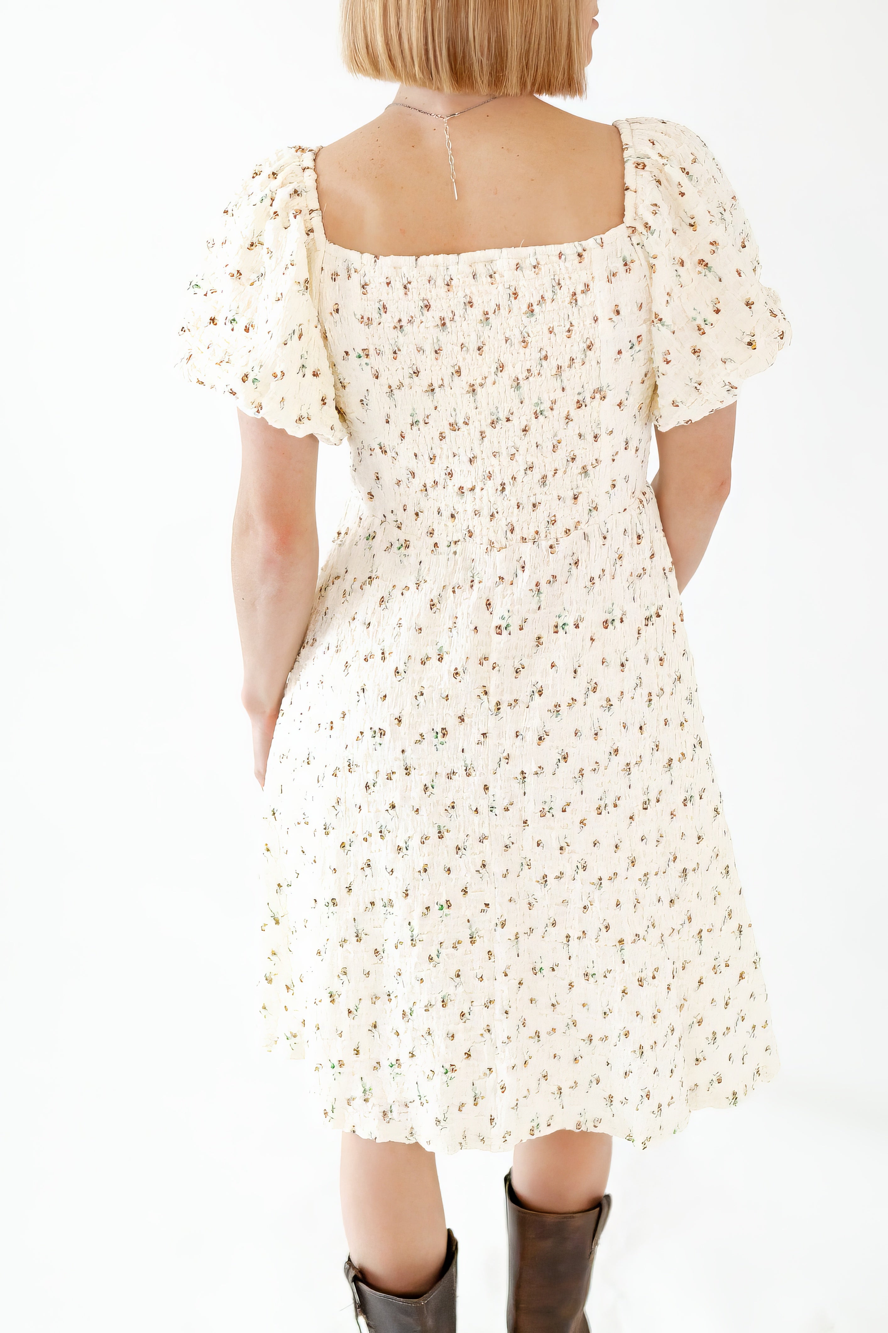 Melrose Textured Floral Midi