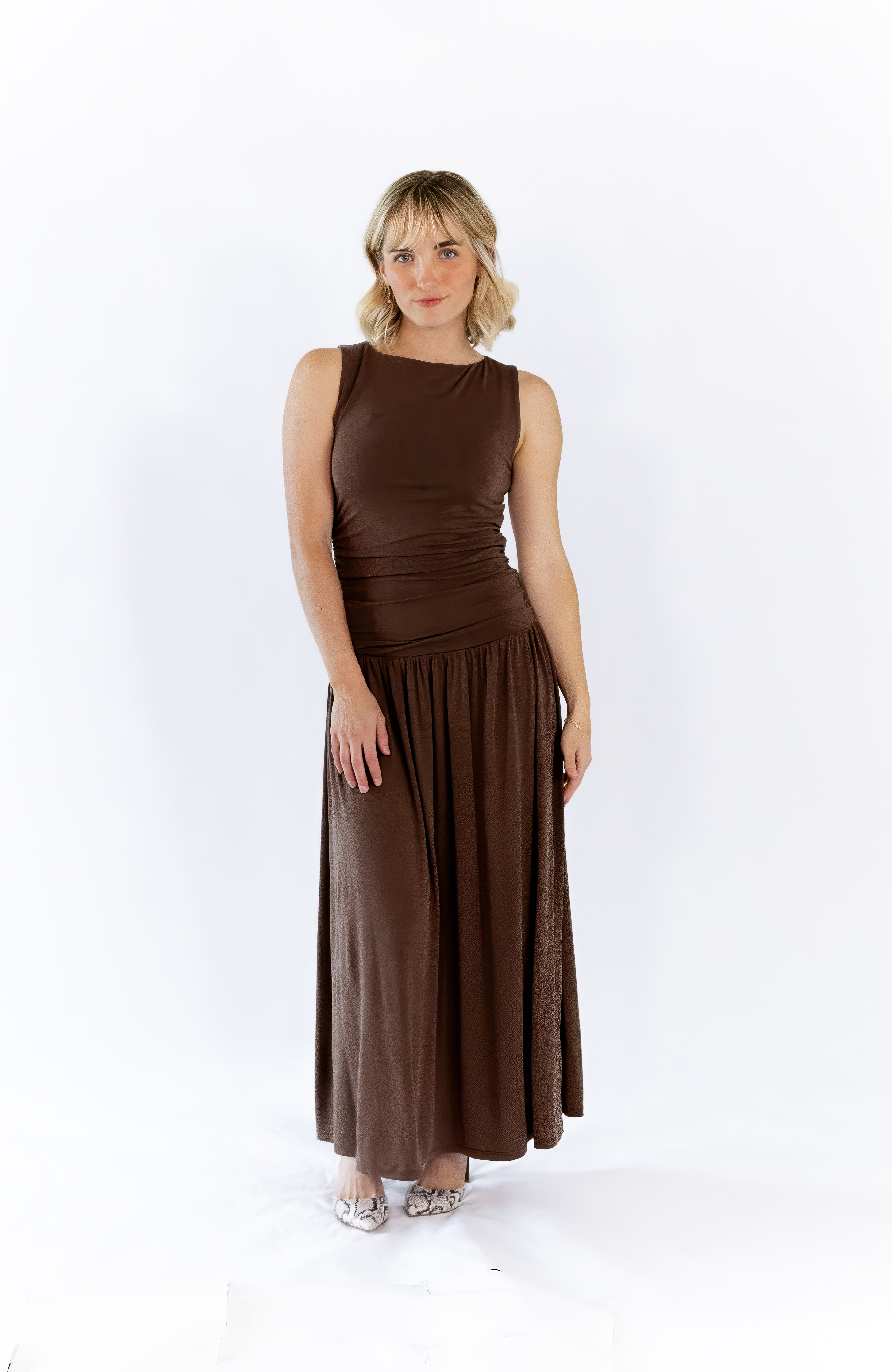 Kai Gathered Bodice Maxi Dress