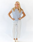 Leenah Striped Muscle Tee