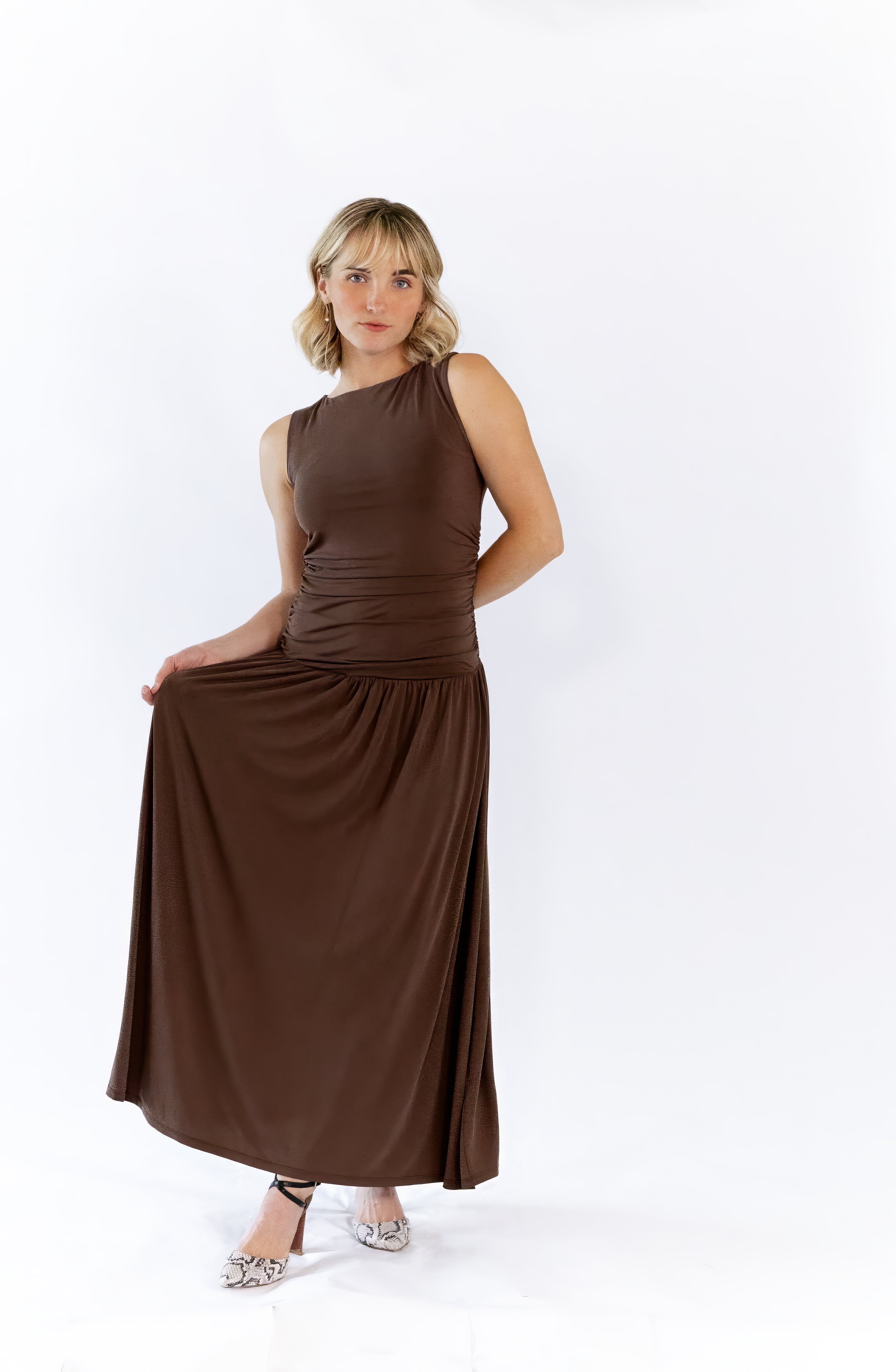 Kai Gathered Bodice Maxi Dress