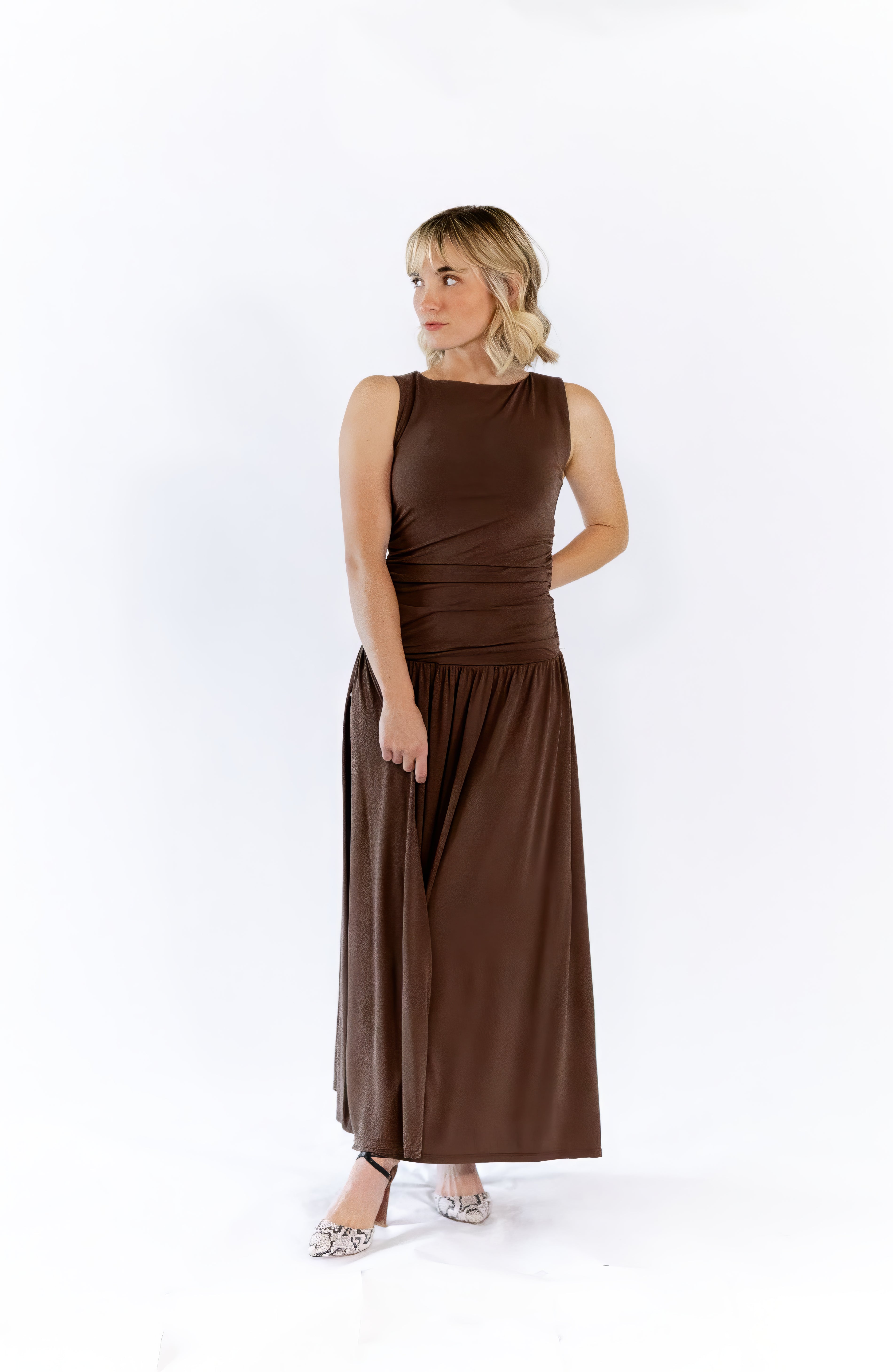 Kai Gathered Bodice Maxi Dress