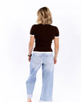Coraline Ribbed Top · Brown
