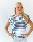 Leenah Striped Muscle Tee