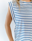 Leenah Striped Muscle Tee