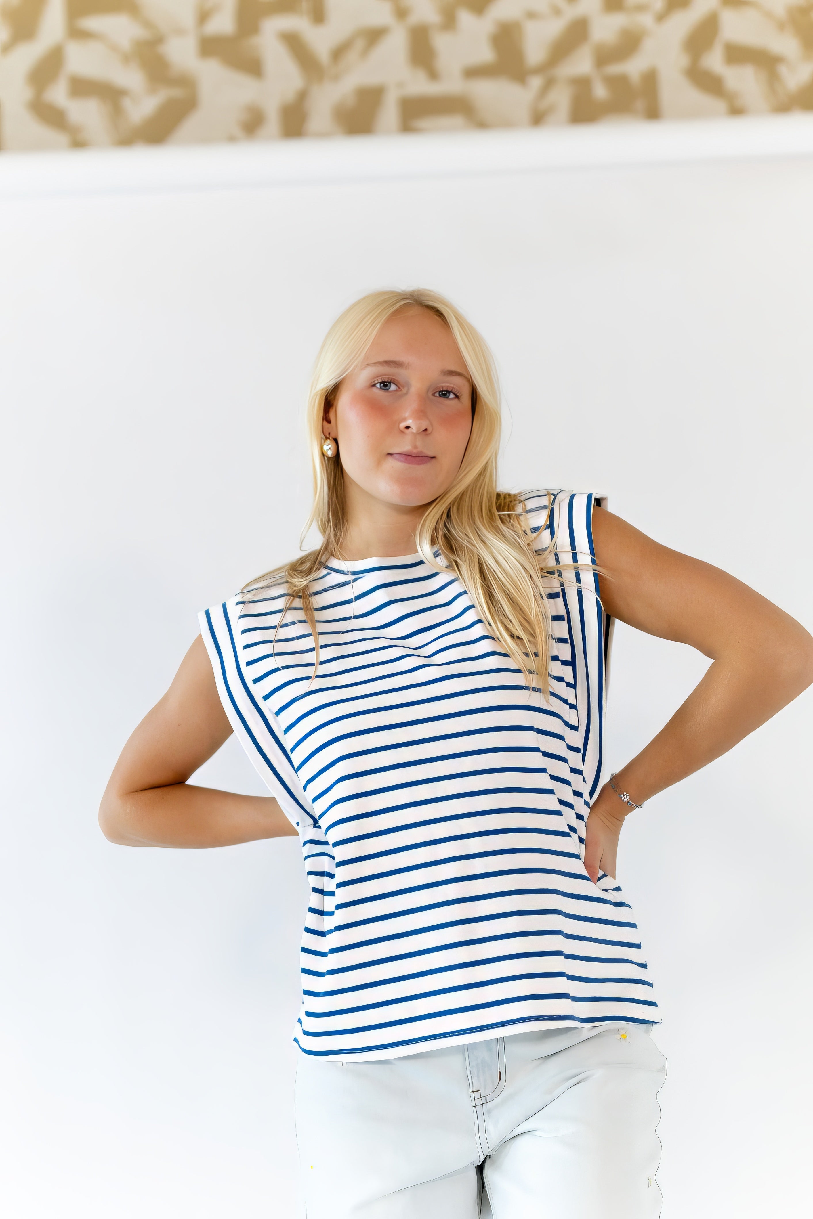 Leenah Striped Muscle Tee