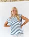 Leenah Striped Muscle Tee