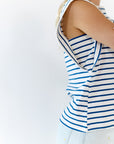 Leenah Striped Muscle Tee