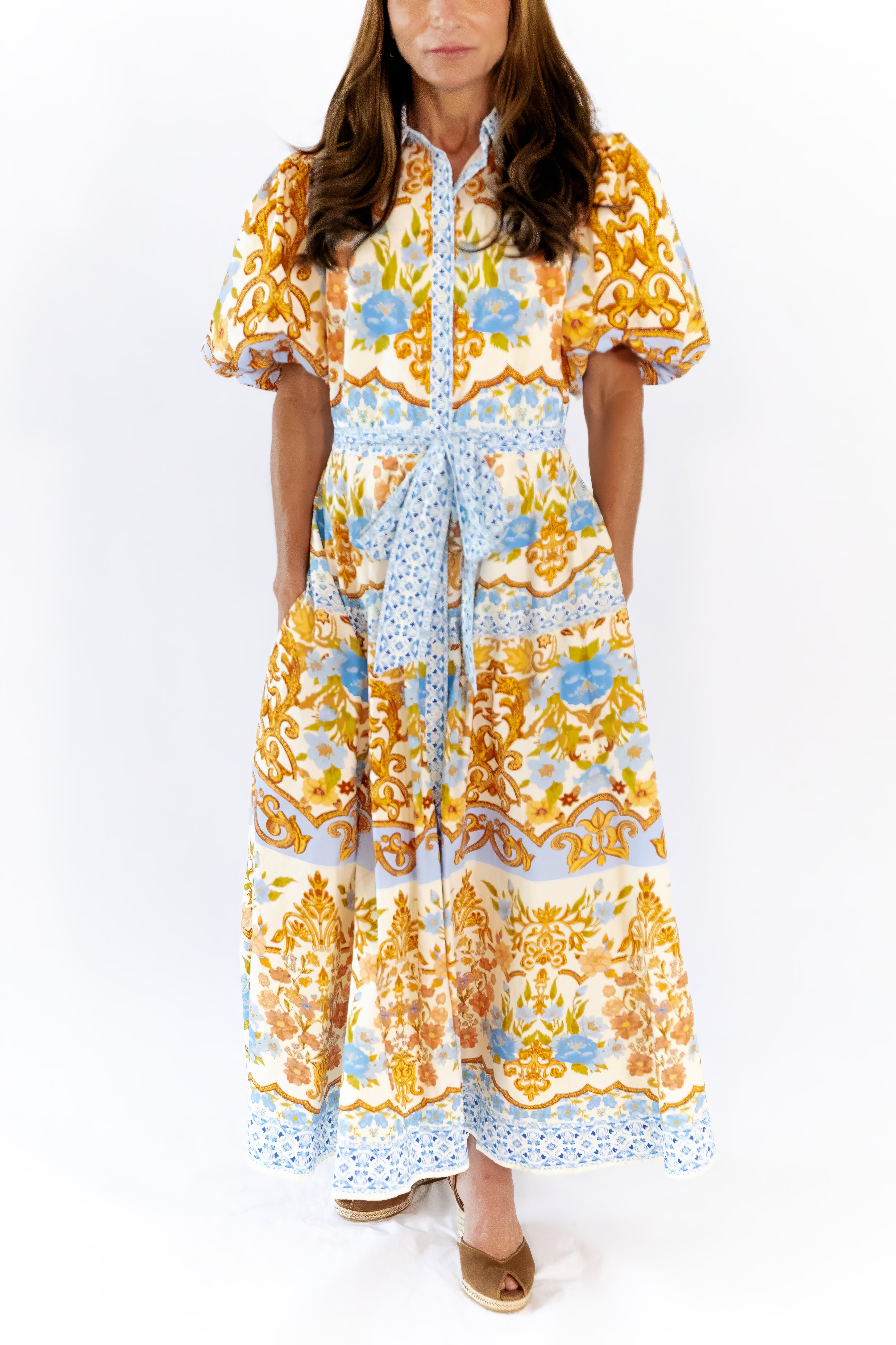 Louie Printed Midi Dress