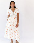 Nappa Embroidered Tiered Dress