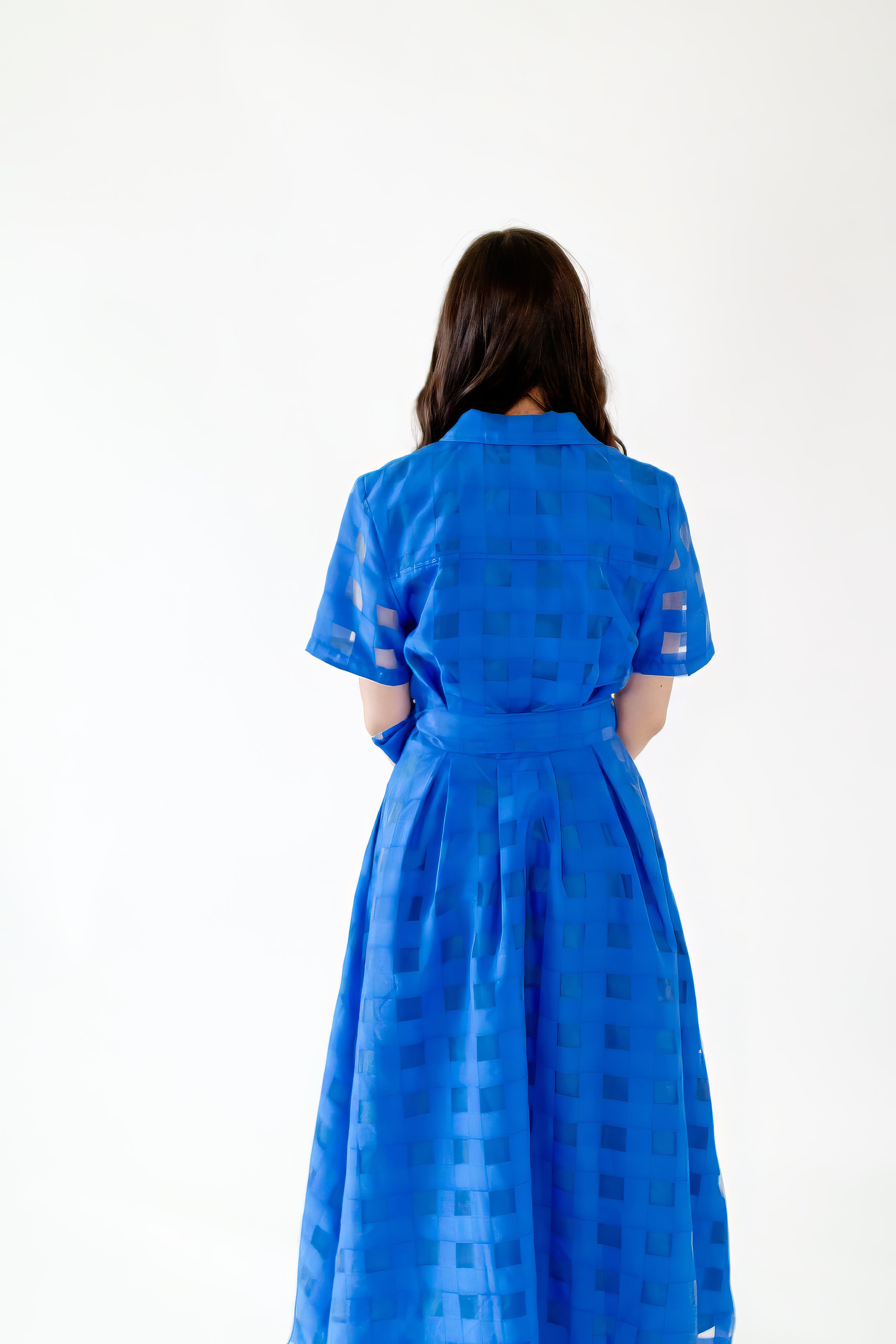 Elowen Windowpane Shirt Dress