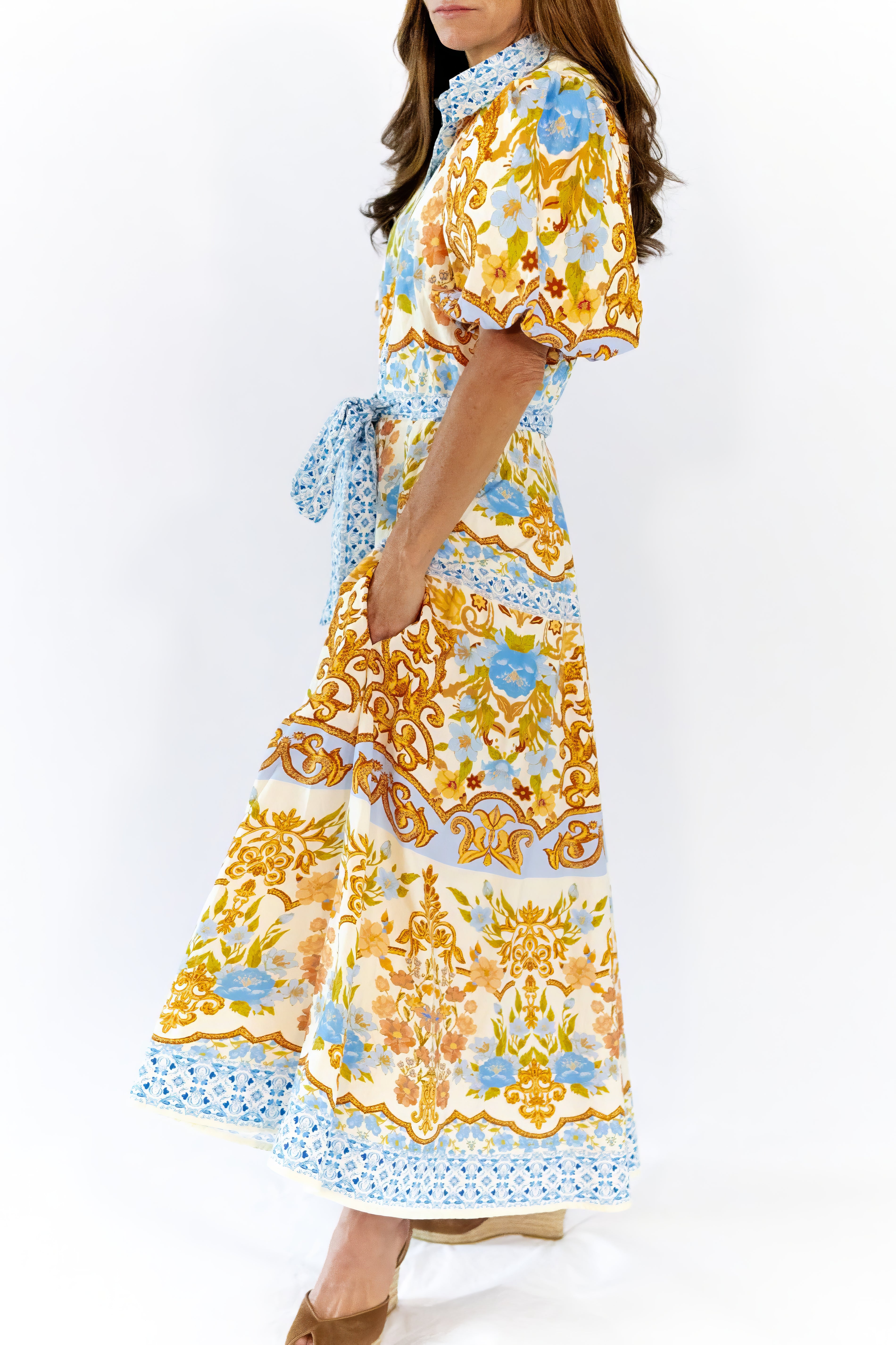 Louie Printed Midi Dress