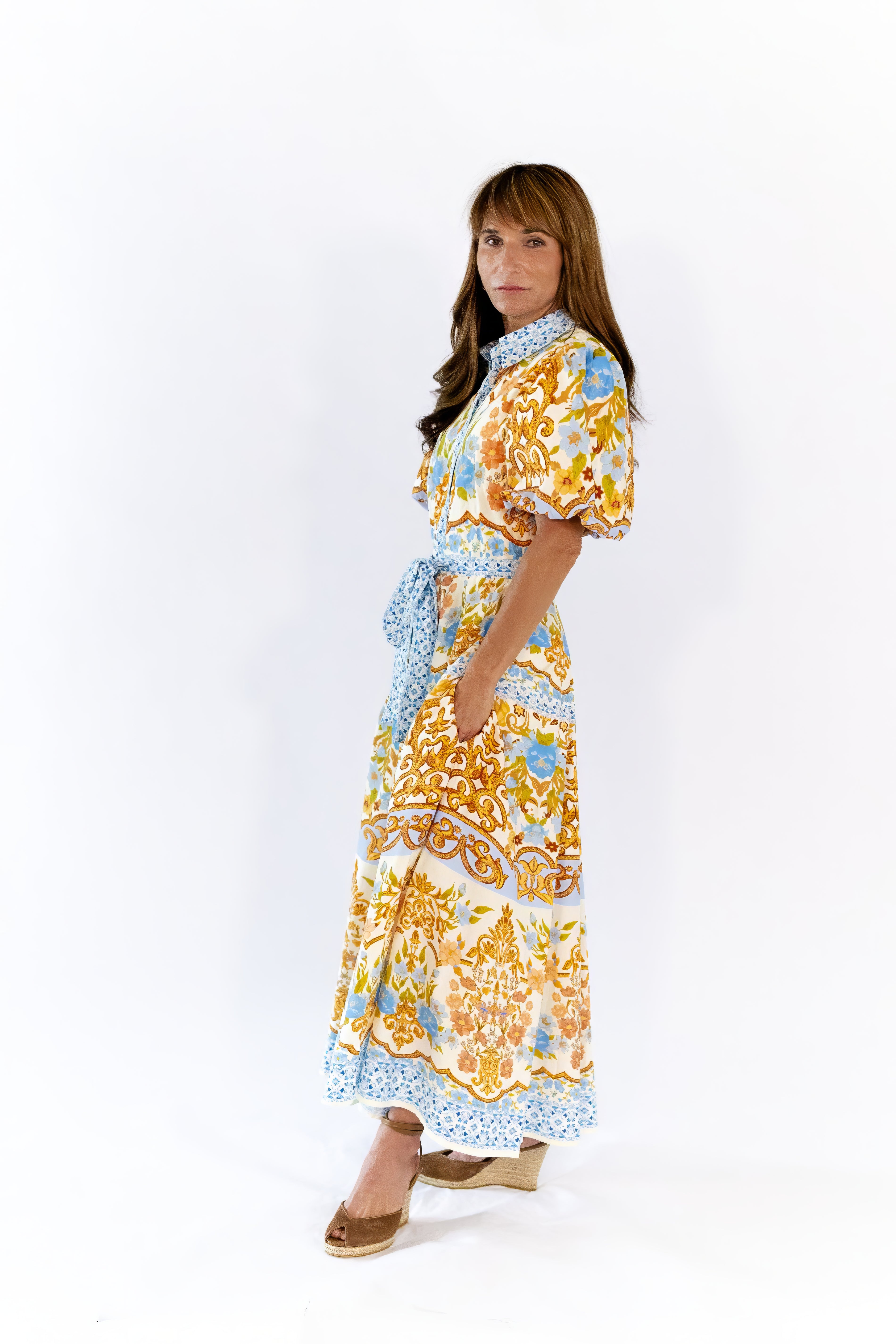 Louie Printed Midi Dress