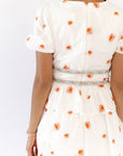 Nappa Embroidered Tiered Dress