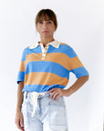 Zevia Striped Polo Top ⭐︎ Restocked