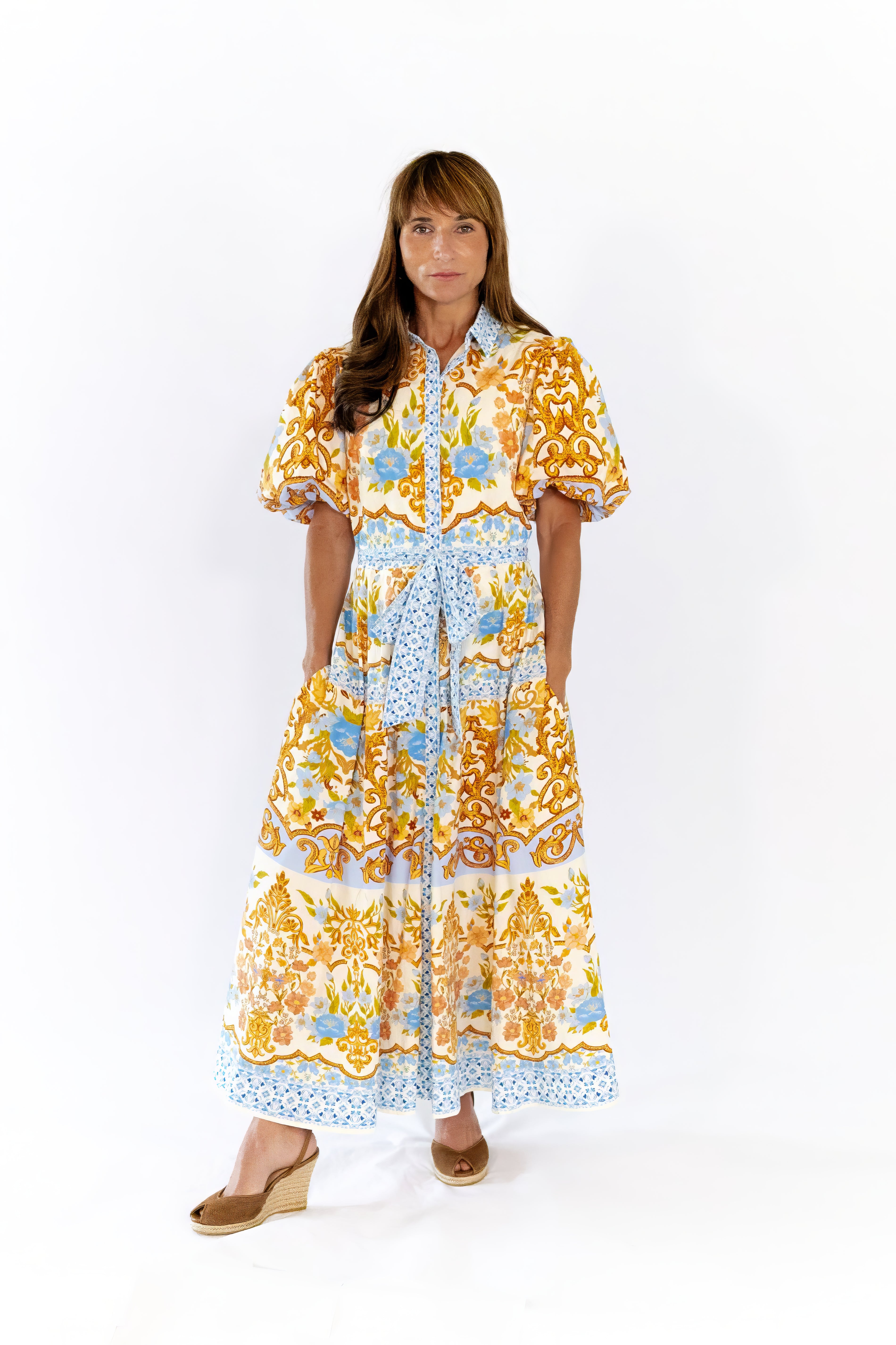 Louie Printed Midi Dress