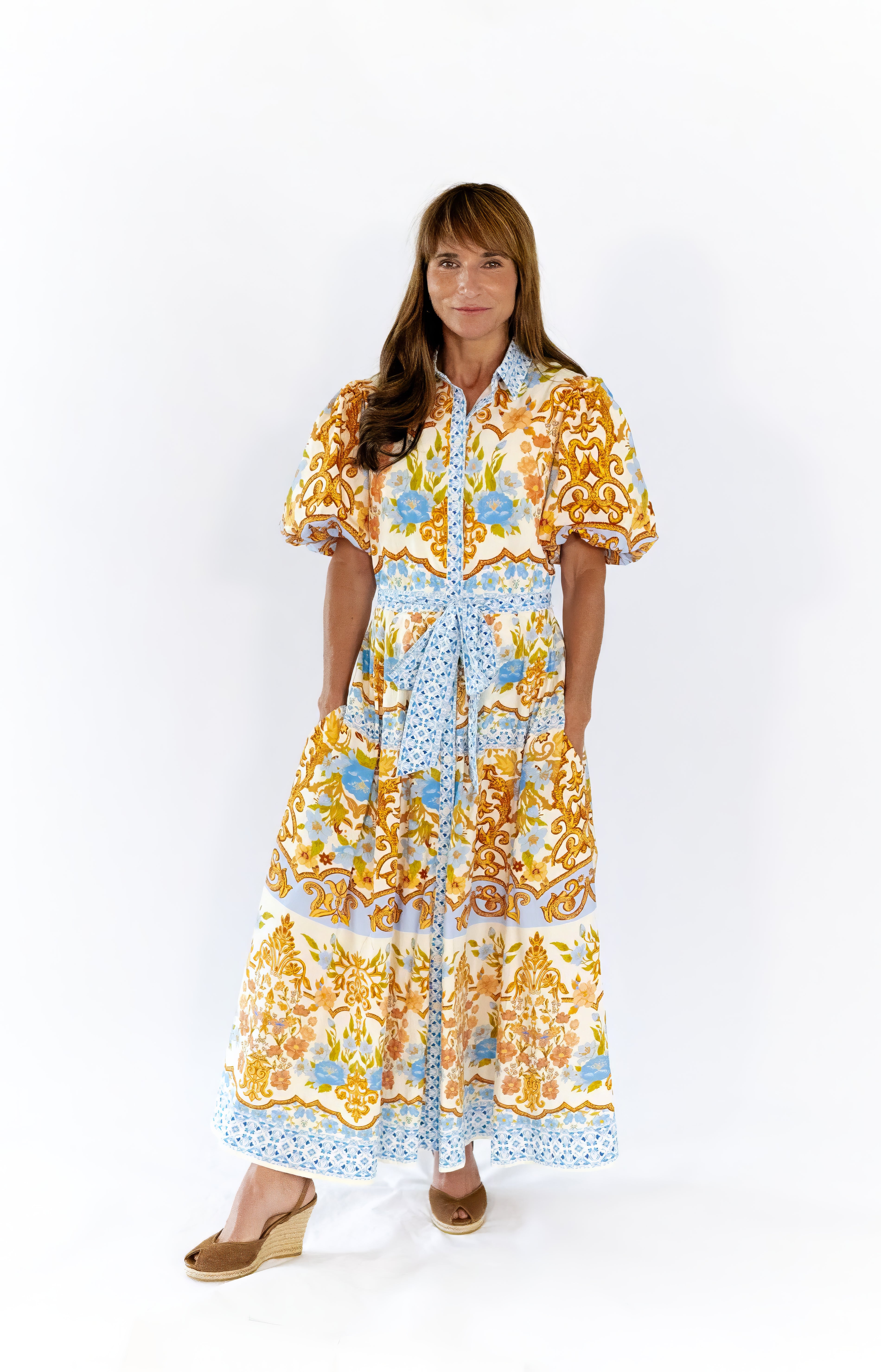 Louie Printed Midi Dress