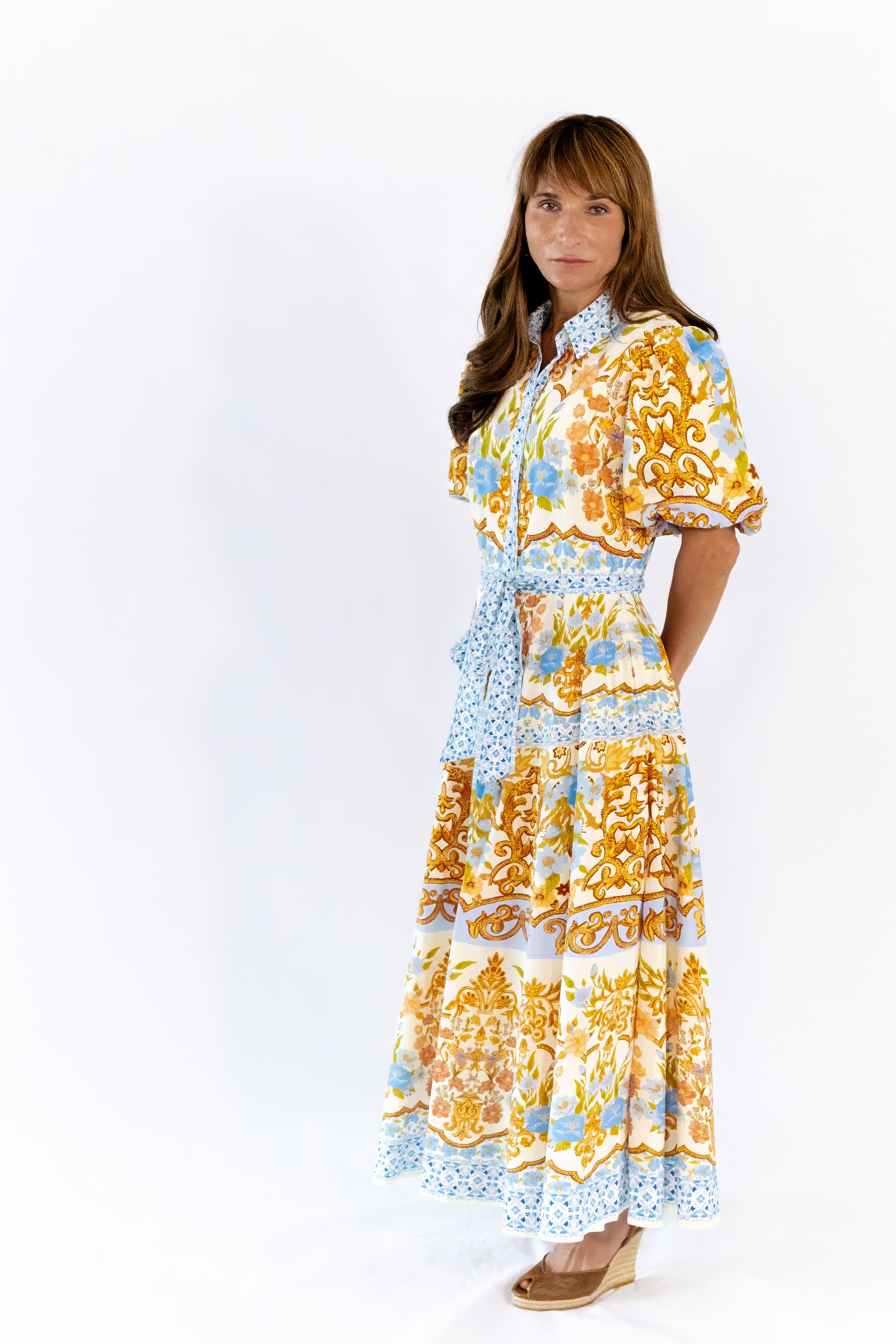 Louie Printed Midi Dress