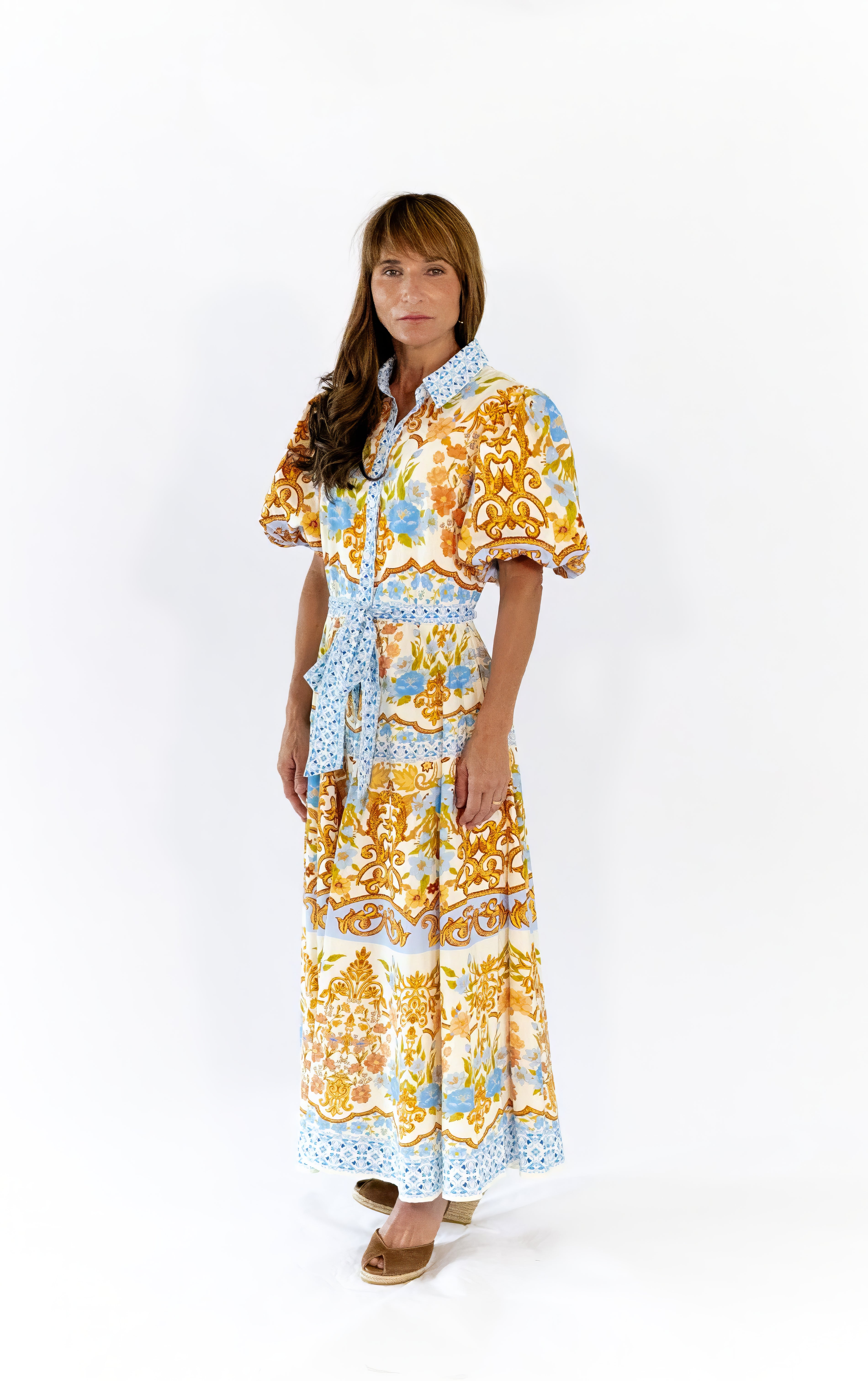 Louie Printed Midi Dress