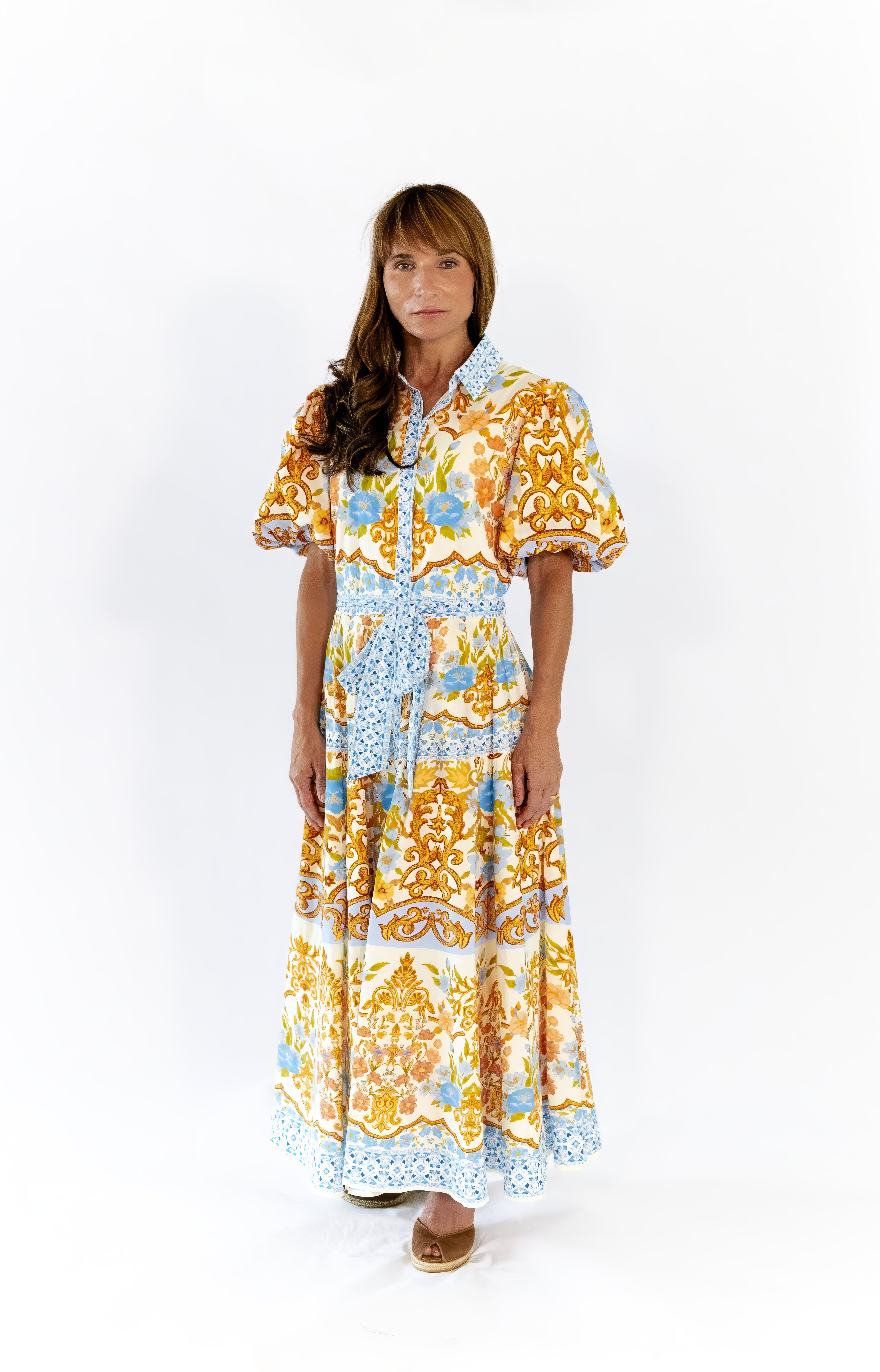 Louie Printed Midi Dress