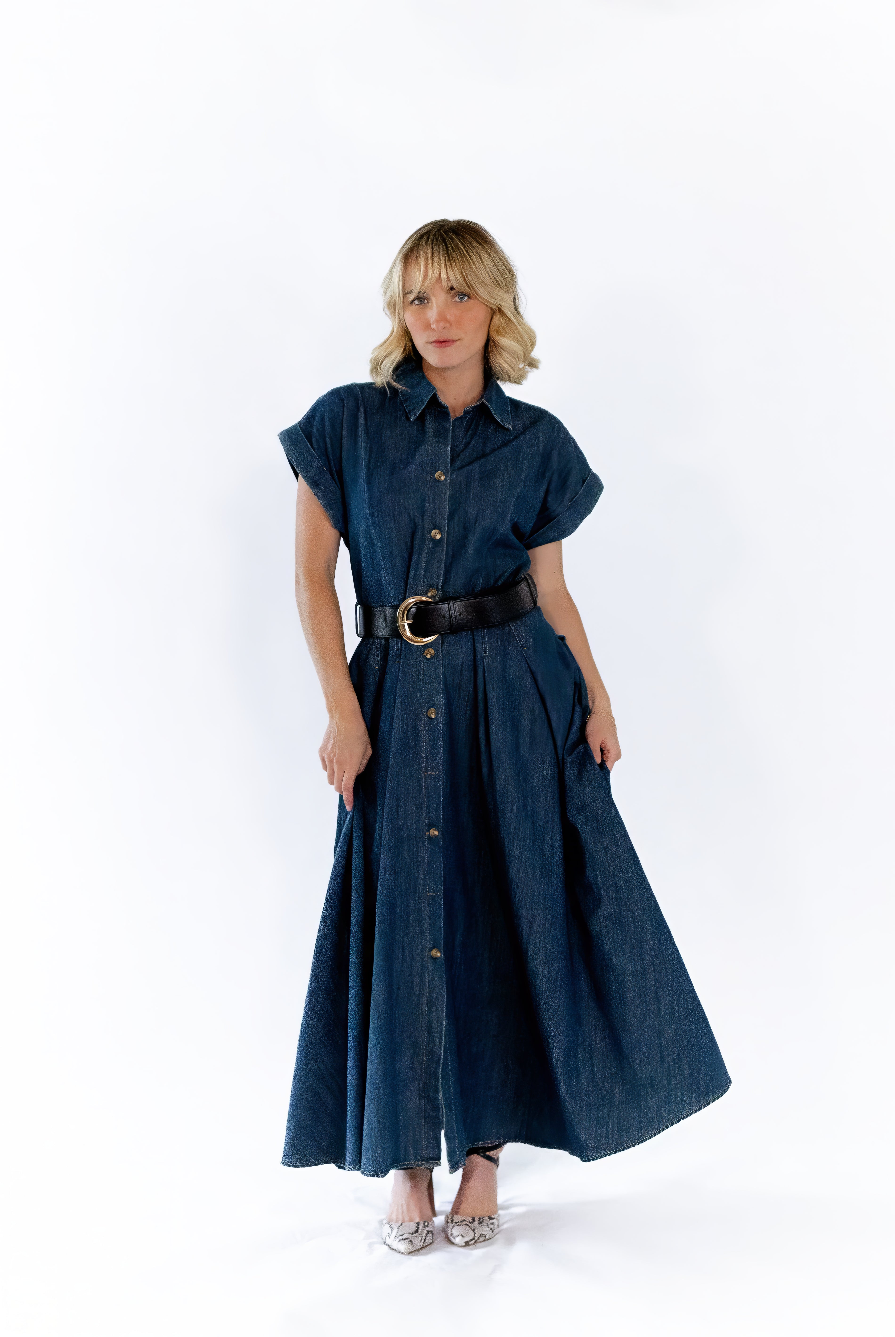 Marabele Belted Denim Dress