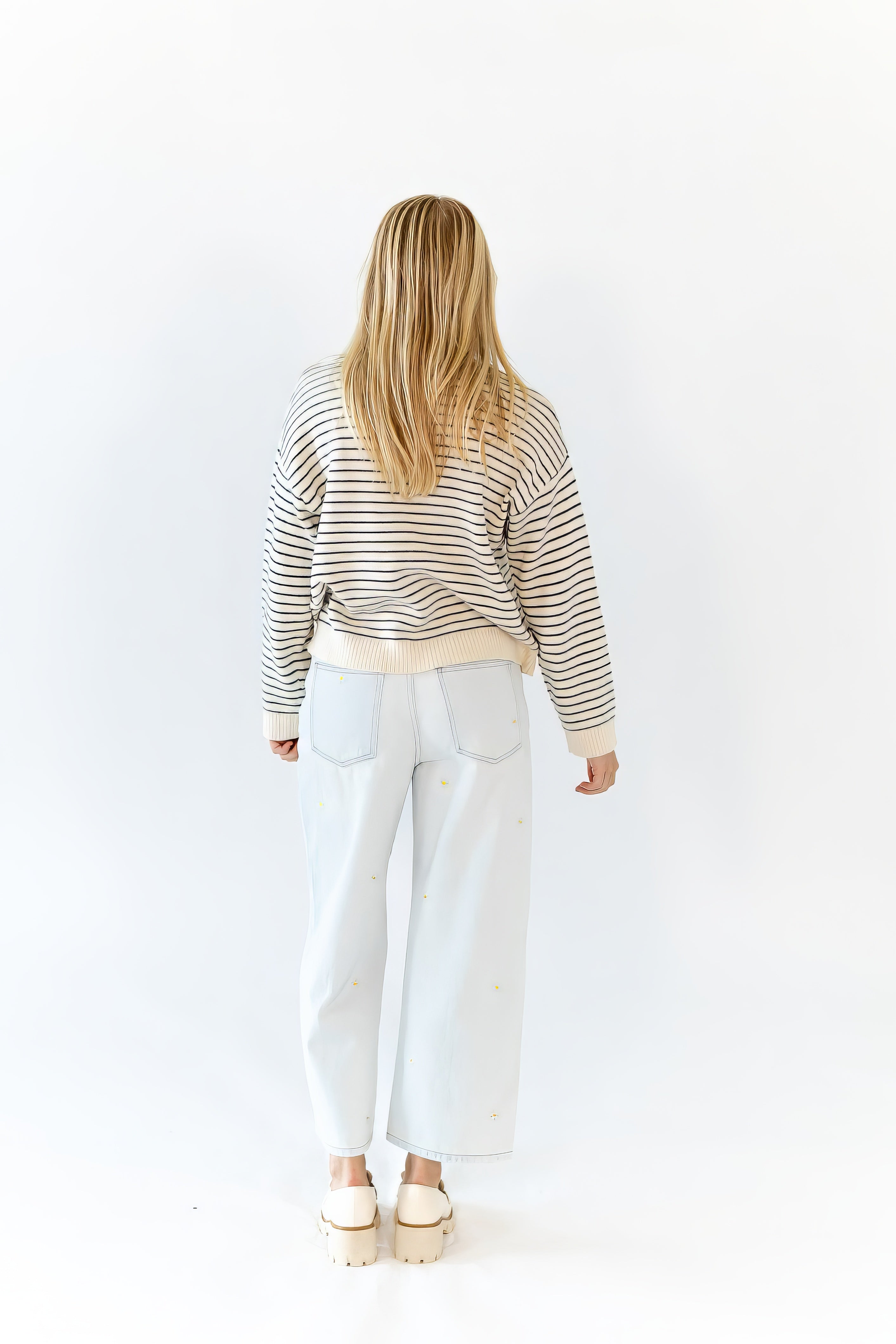 Ayo Striped Cardigan · Cream