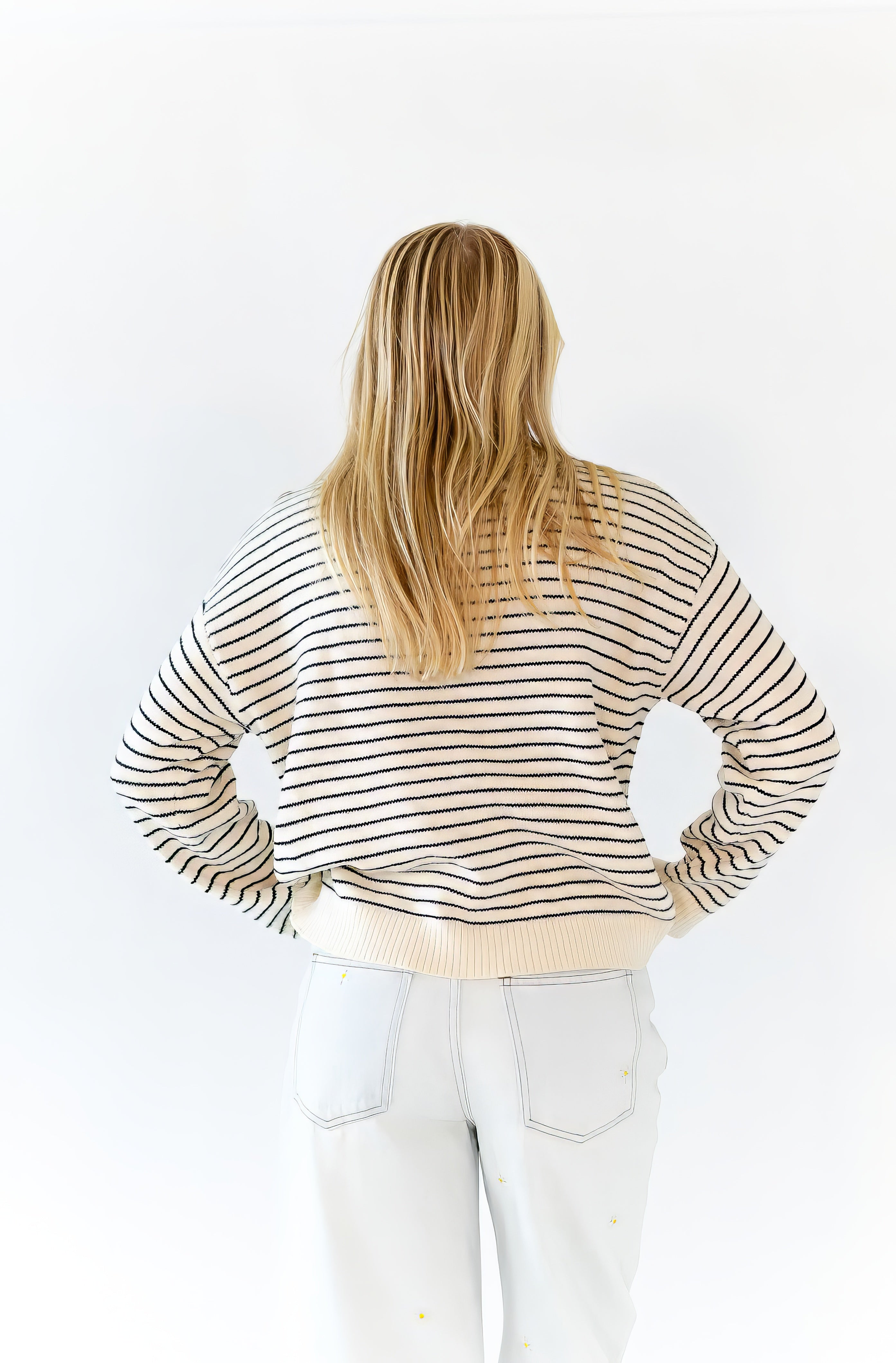 Ayo Striped Cardigan · Cream