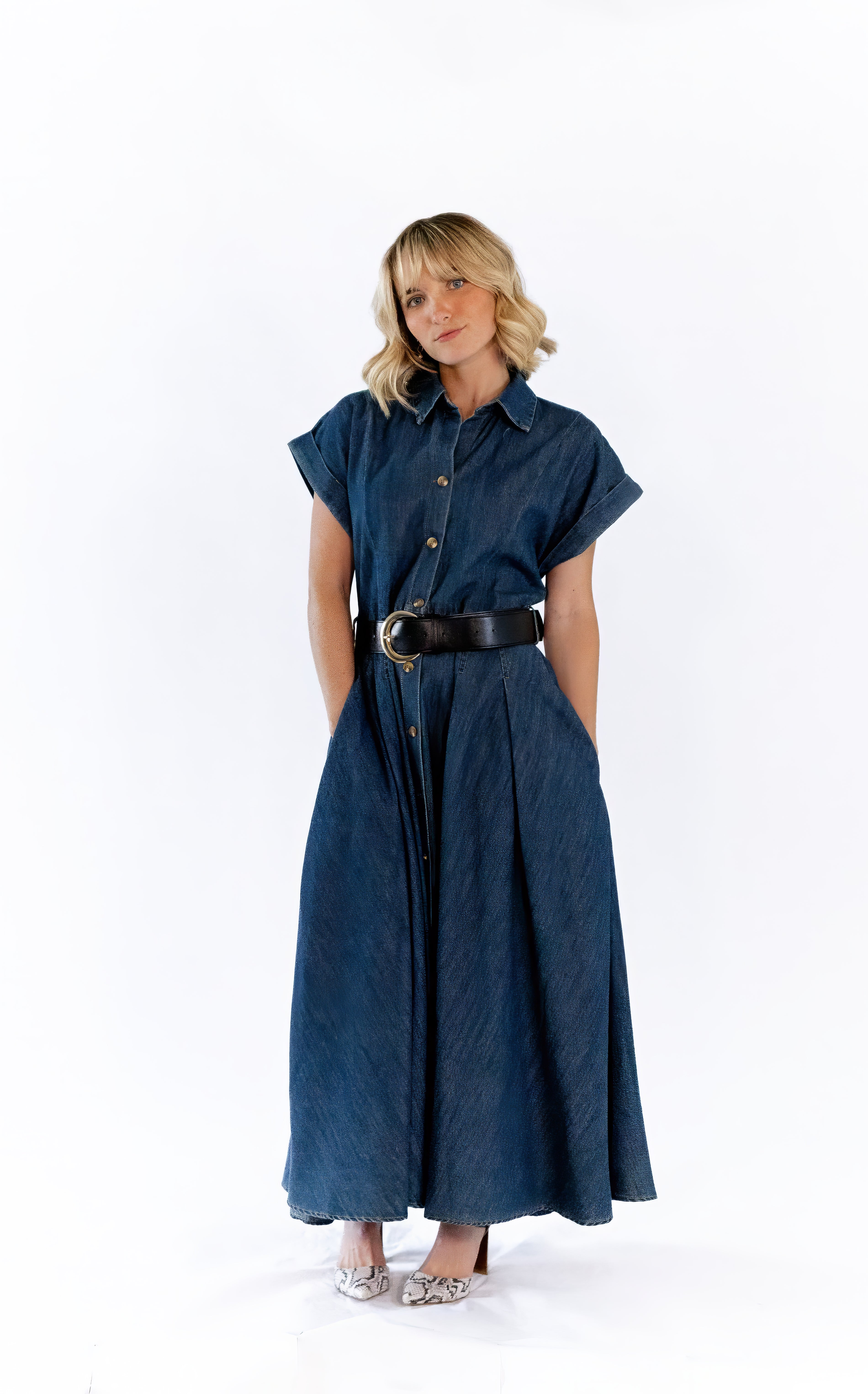 Marabele Belted Denim Dress