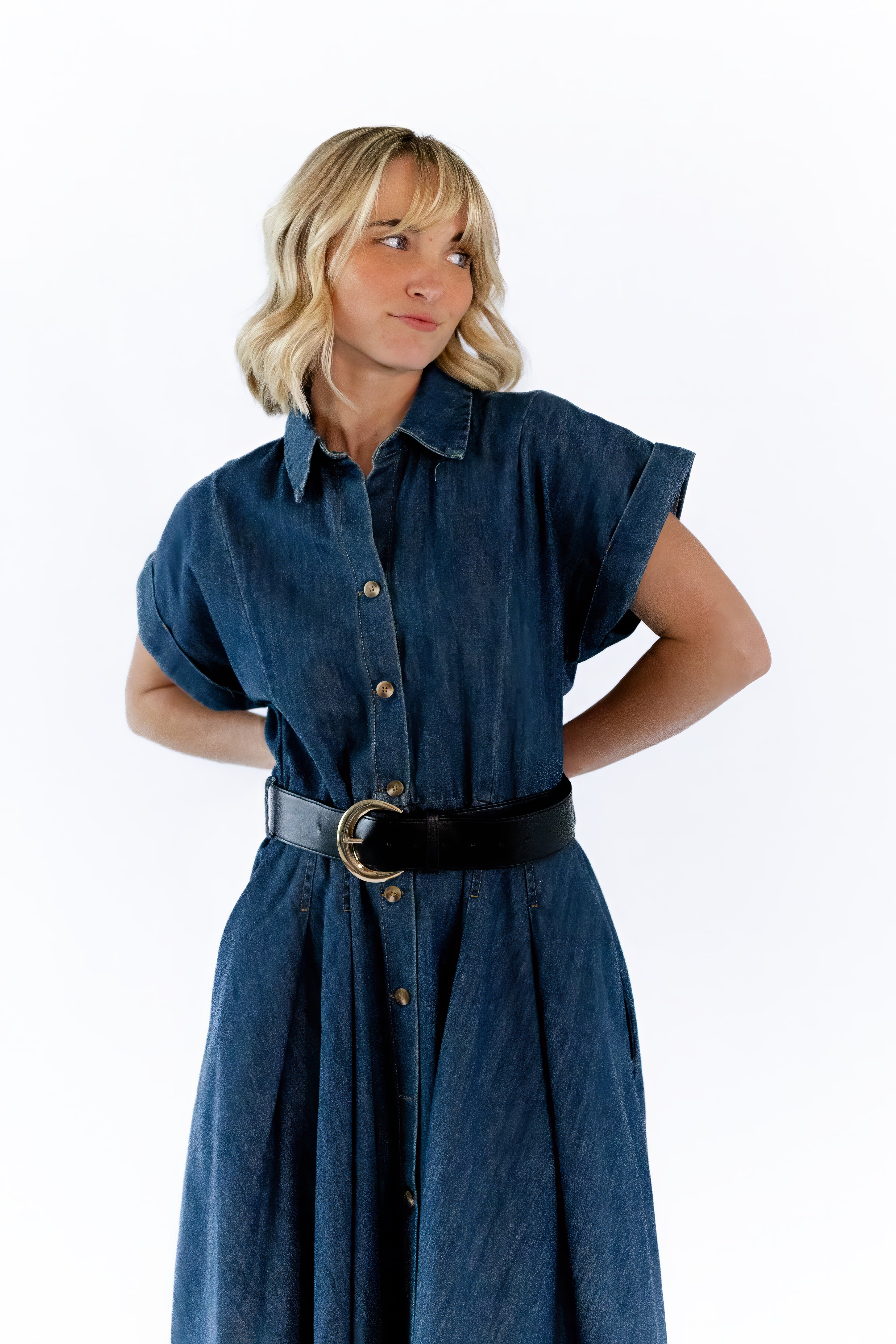 Marabele Belted Denim Dress