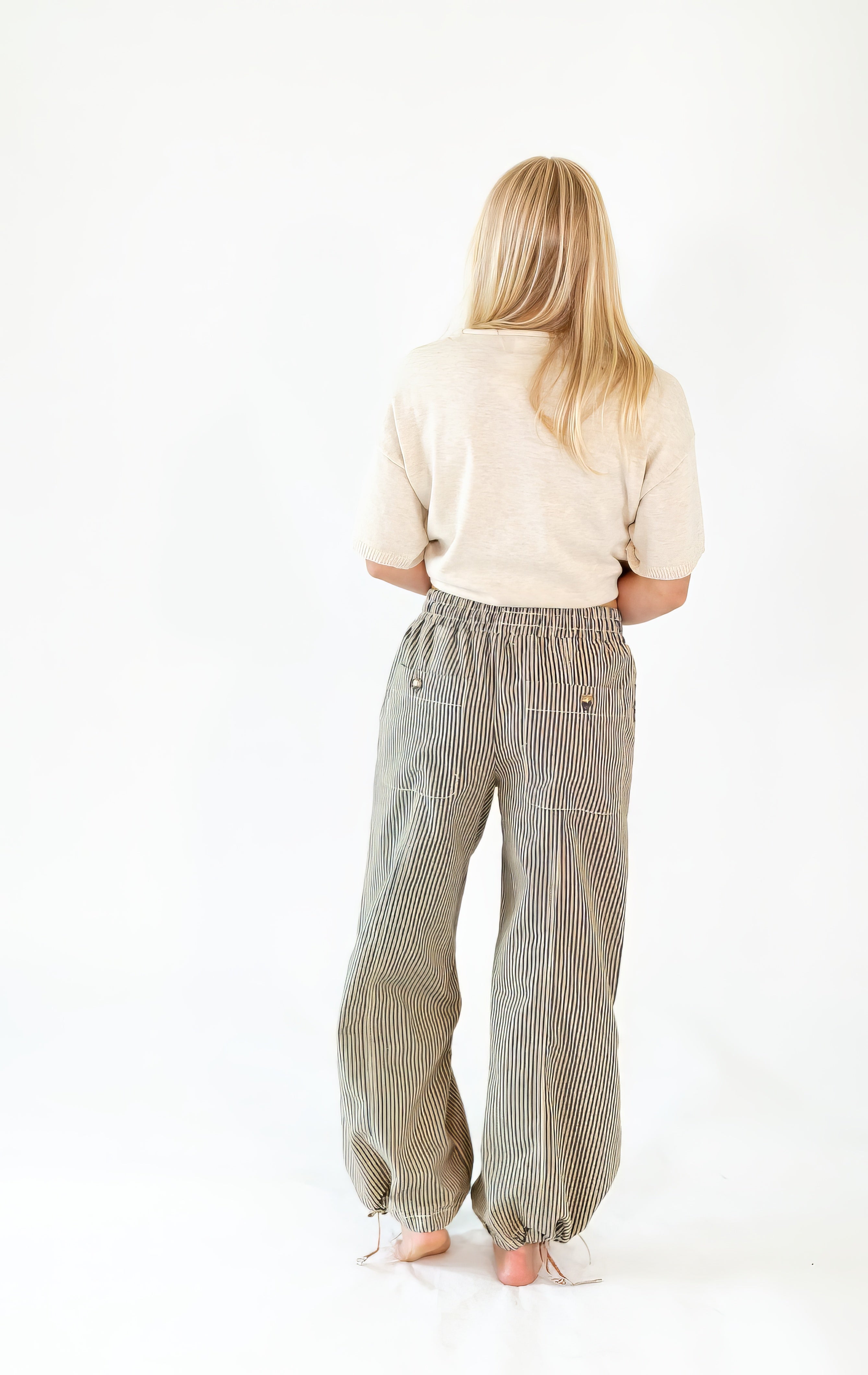 Cyndi Tie Waist Striped Pants – Twirl Boutique
