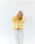 Haby Striped Button Up Cardigan