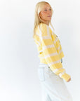 Haby Striped Button Up Cardigan
