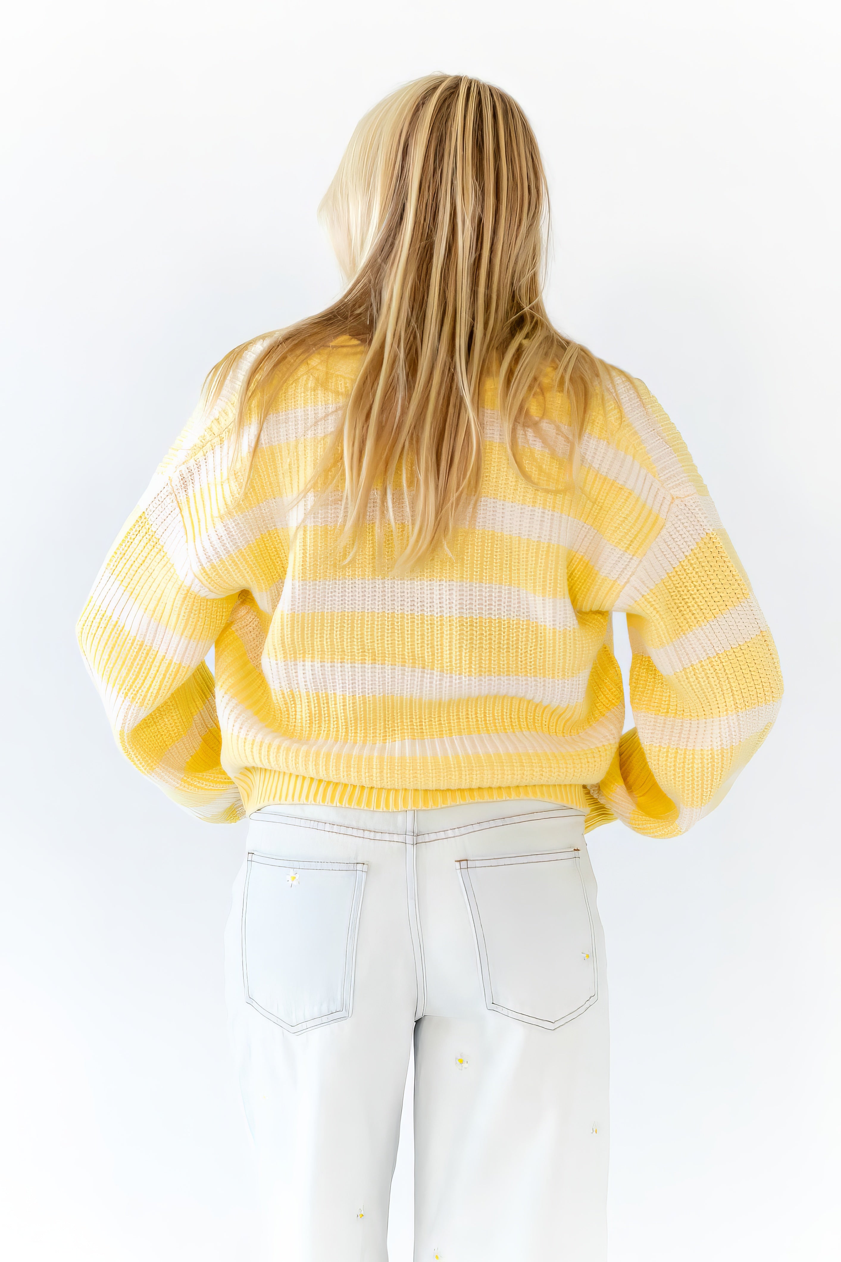 Haby Striped Button Up Cardigan