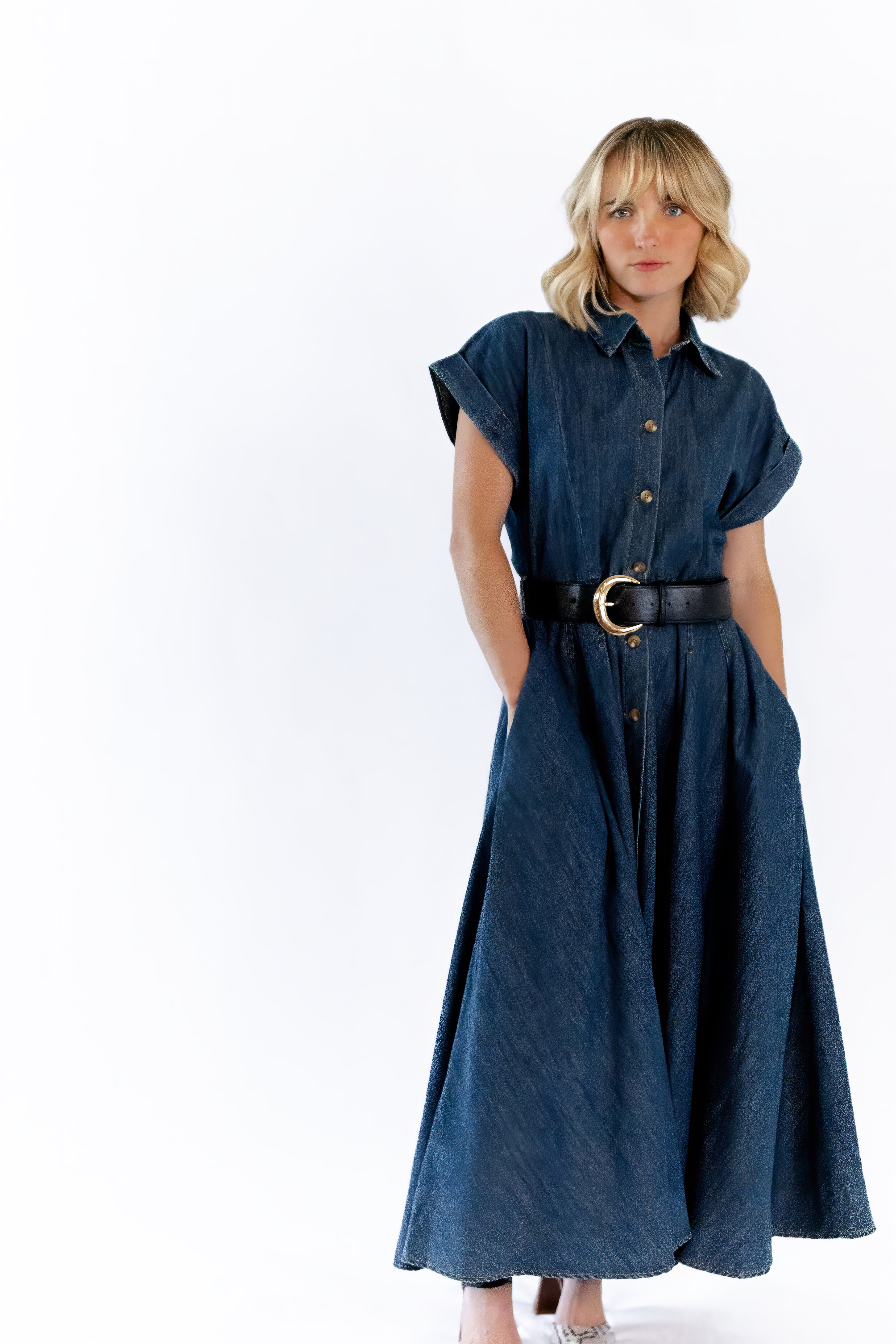 Marabele Belted Denim Dress