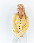 Haby Striped Button Up Cardigan