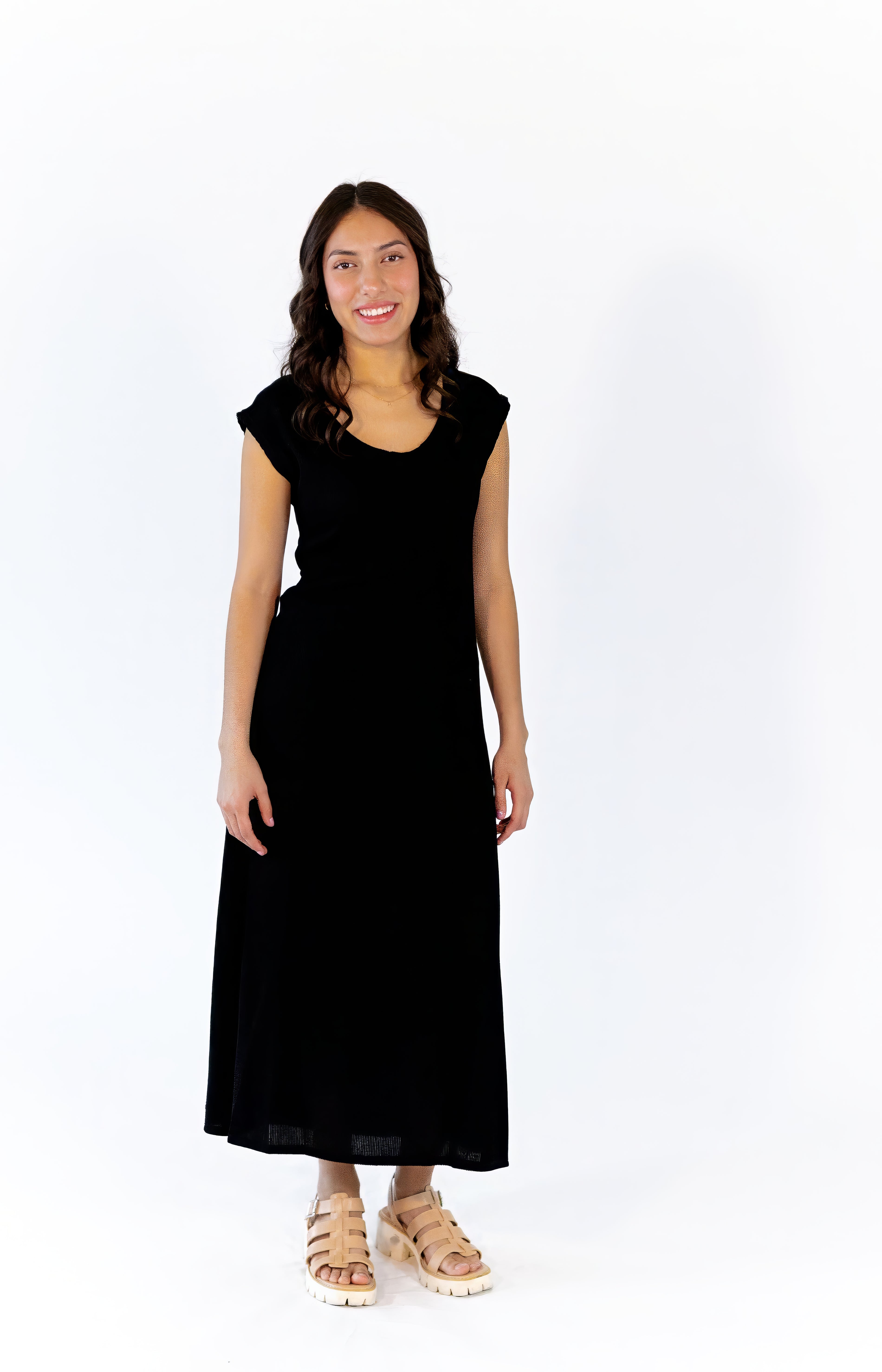 Beverly Ribbed Cap Sleeve Dress