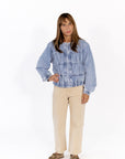 Jojo Ruched Denim Jacket