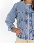 Jojo Ruched Denim Jacket