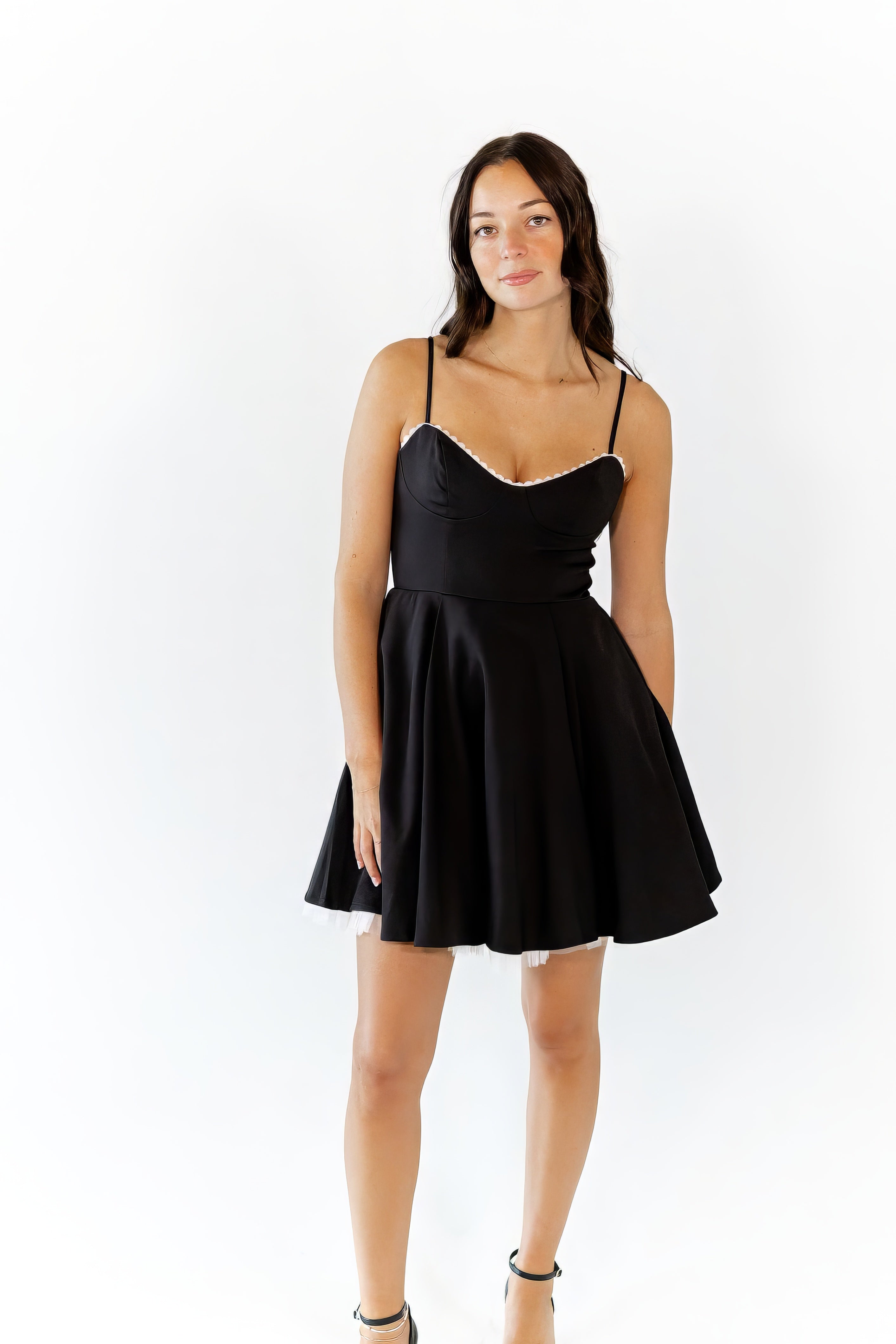 Falke Lace Trim Mini Dress