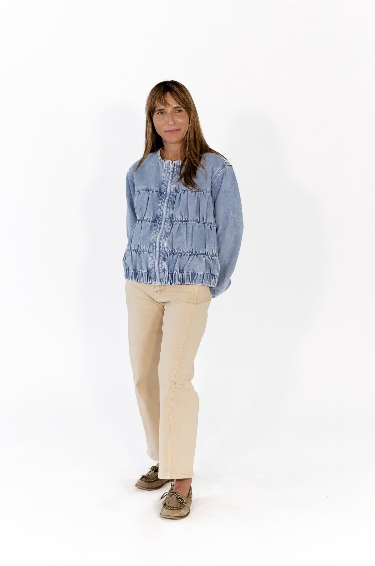 Jojo Ruched Denim Jacket