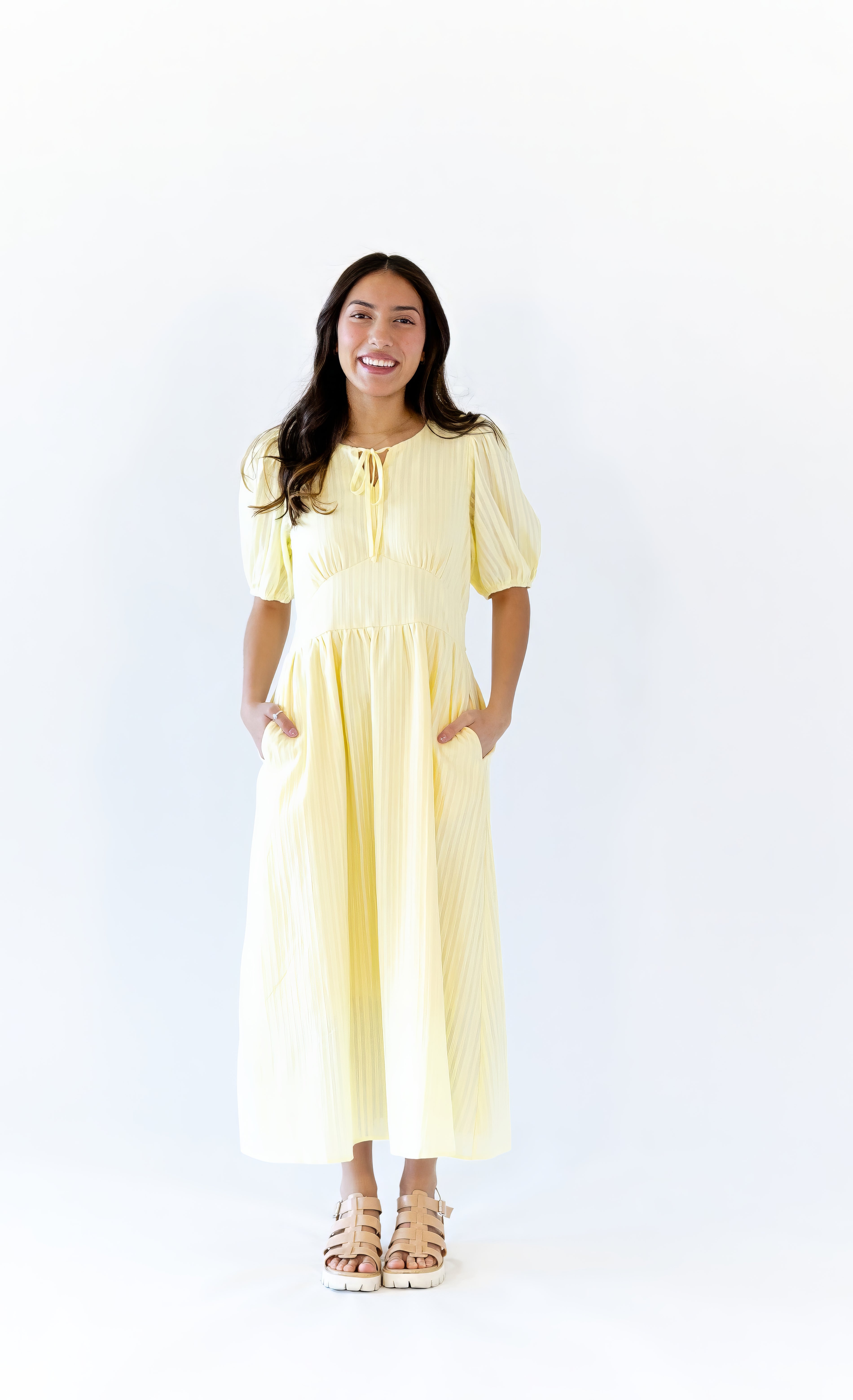 Lucia Tie Detail Midi Dress