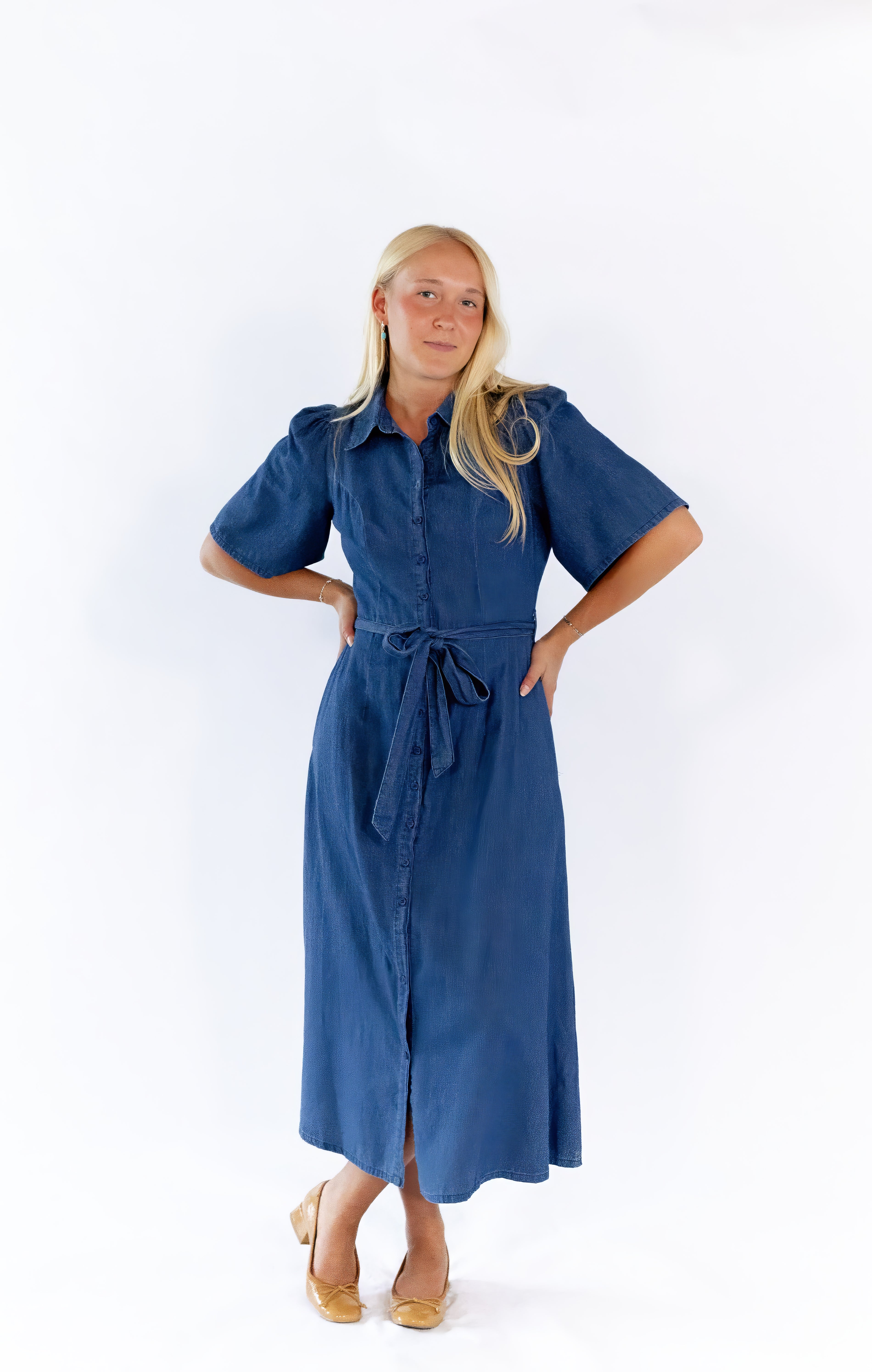 Marsa Button Down Denim Dress