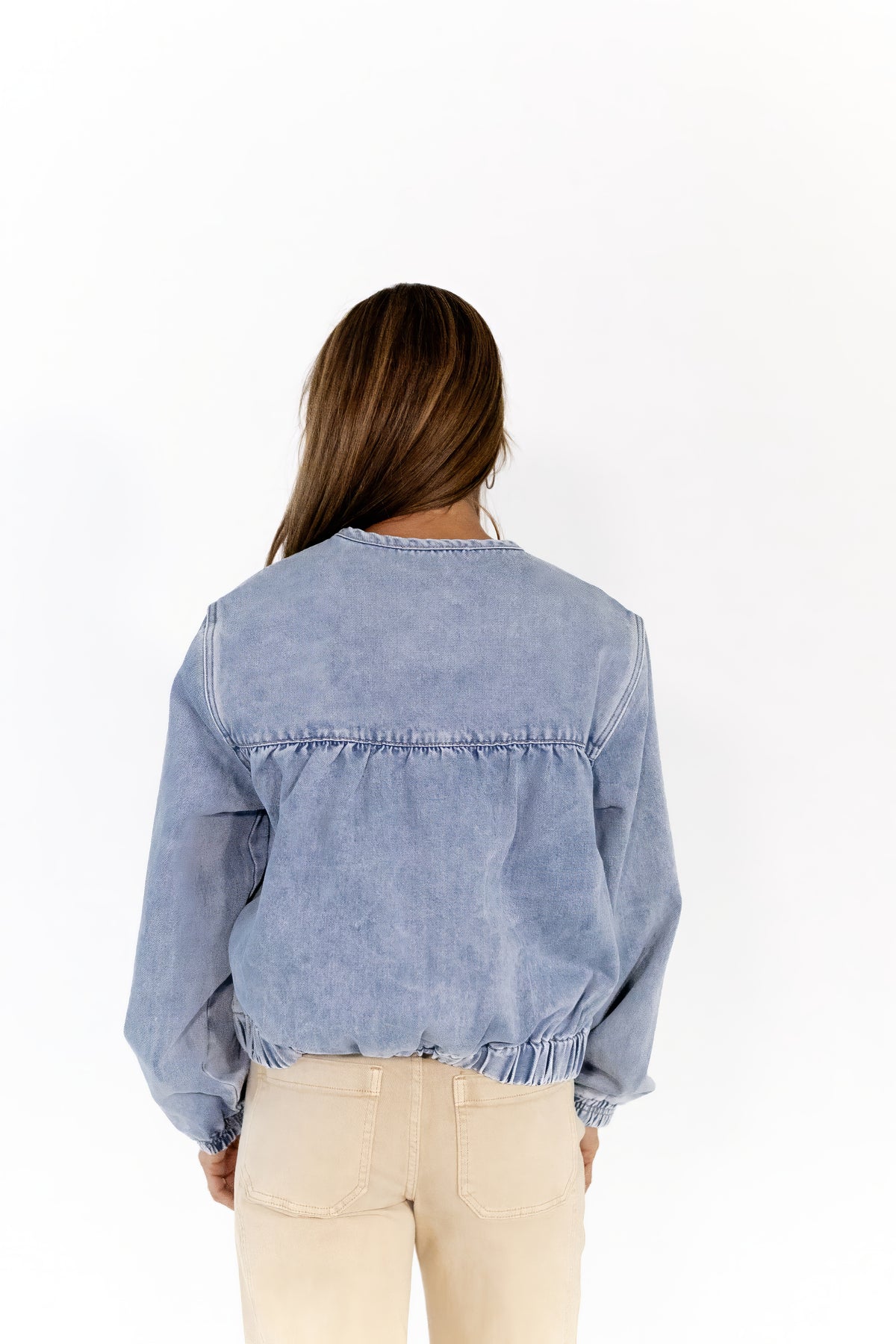 Jojo Ruched Denim Jacket