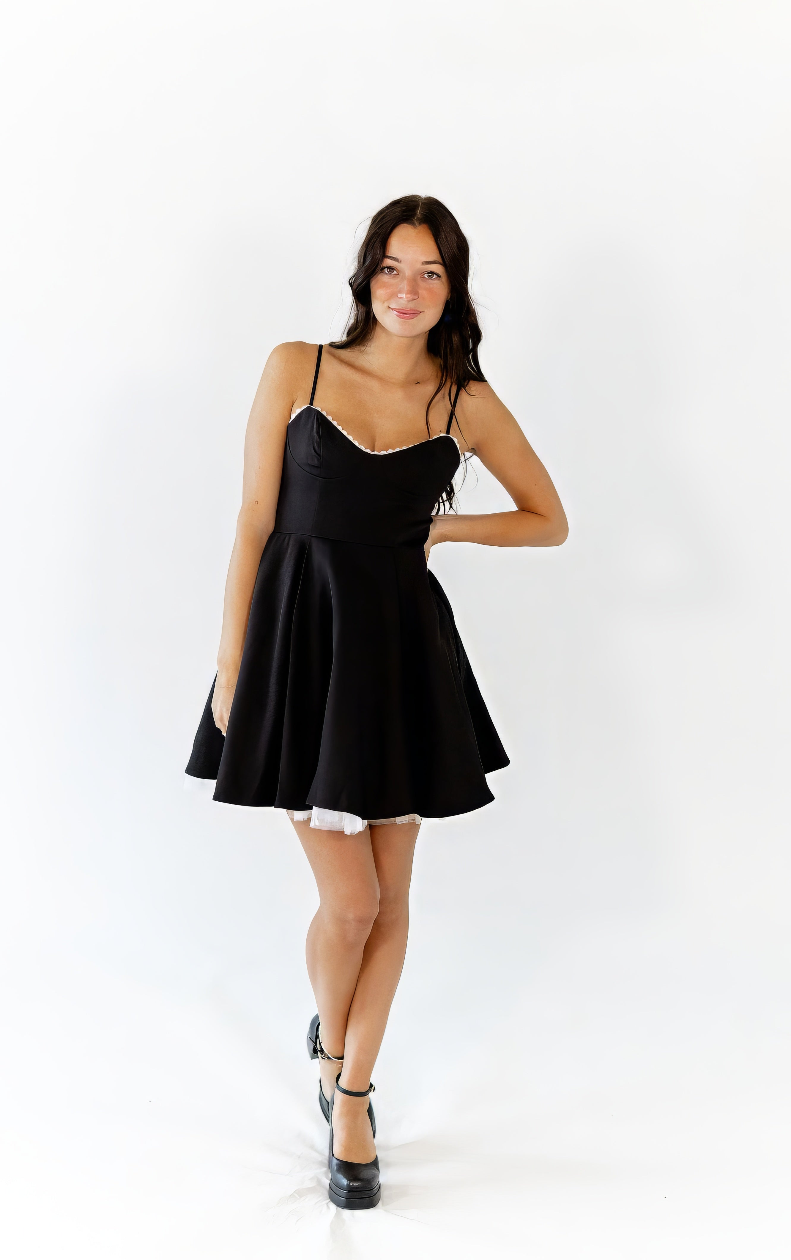 Falke Lace Trim Mini Dress