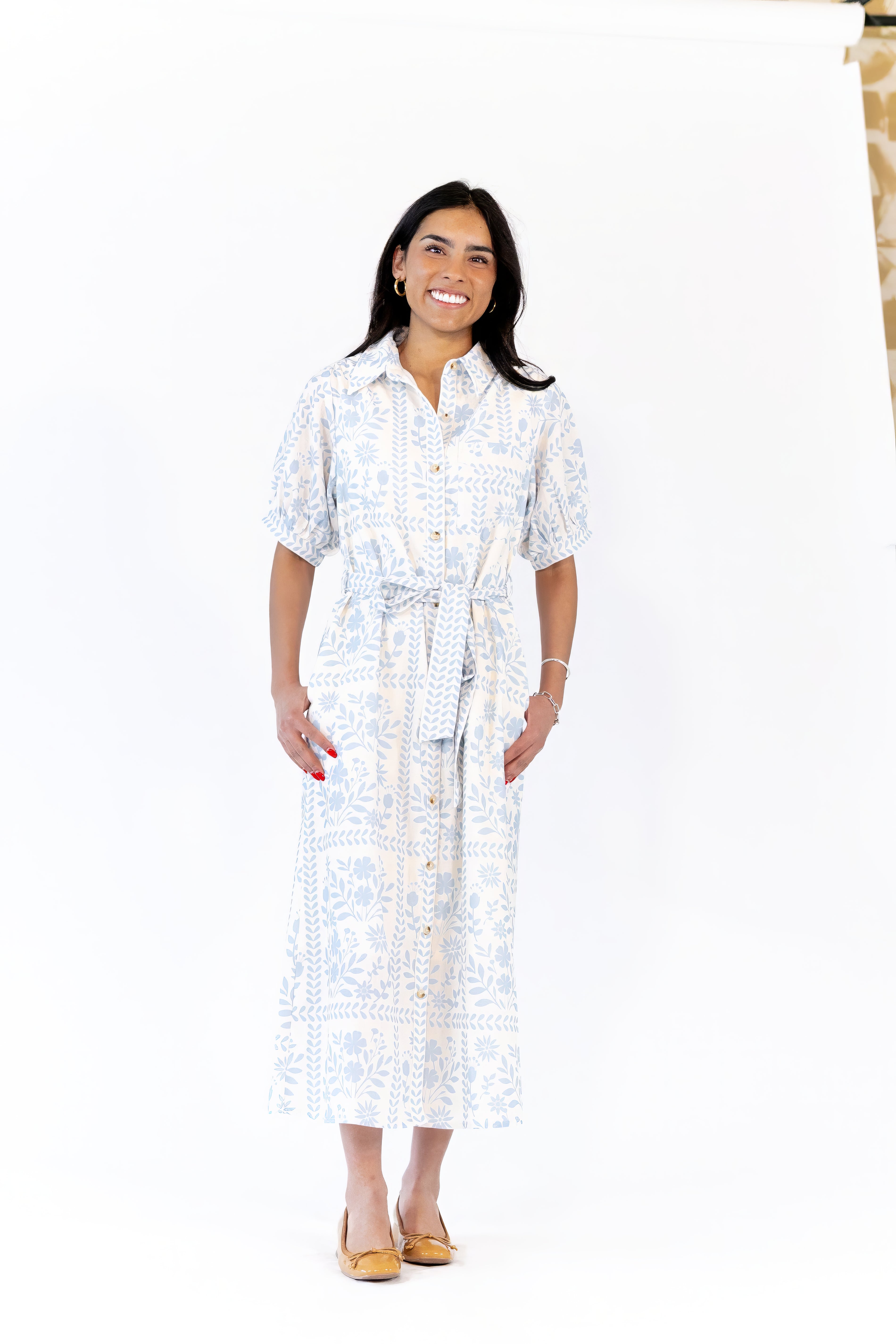 Layla Tie Waist Midi Dress