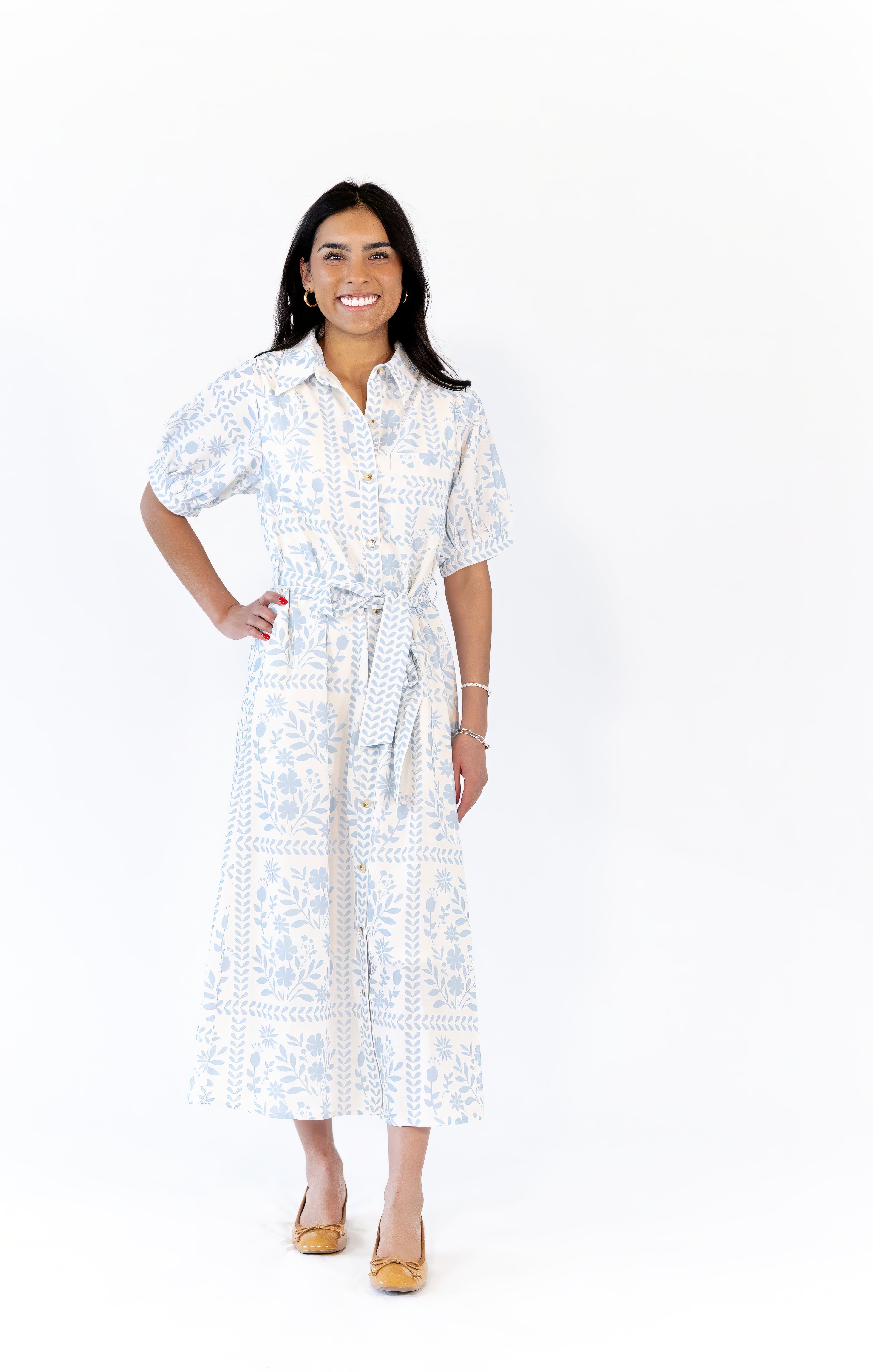 Layla Tie Waist Midi Dress