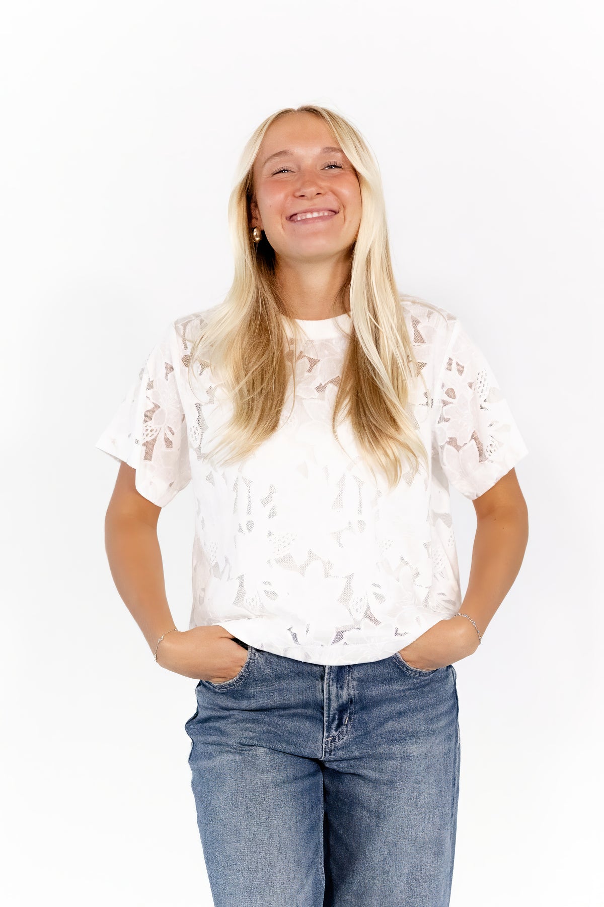 Helen Sheer Lace Tee