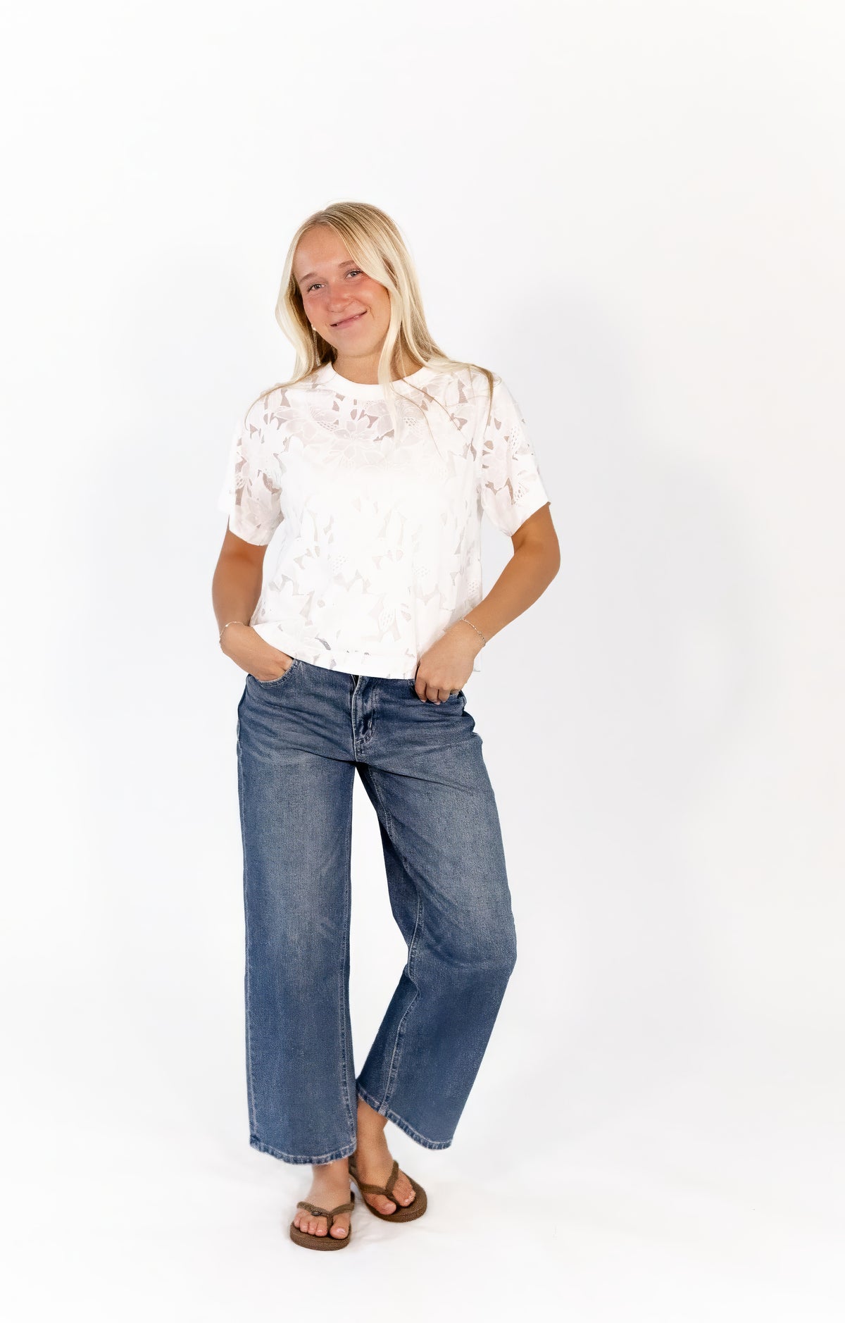 Helen Sheer Lace Tee