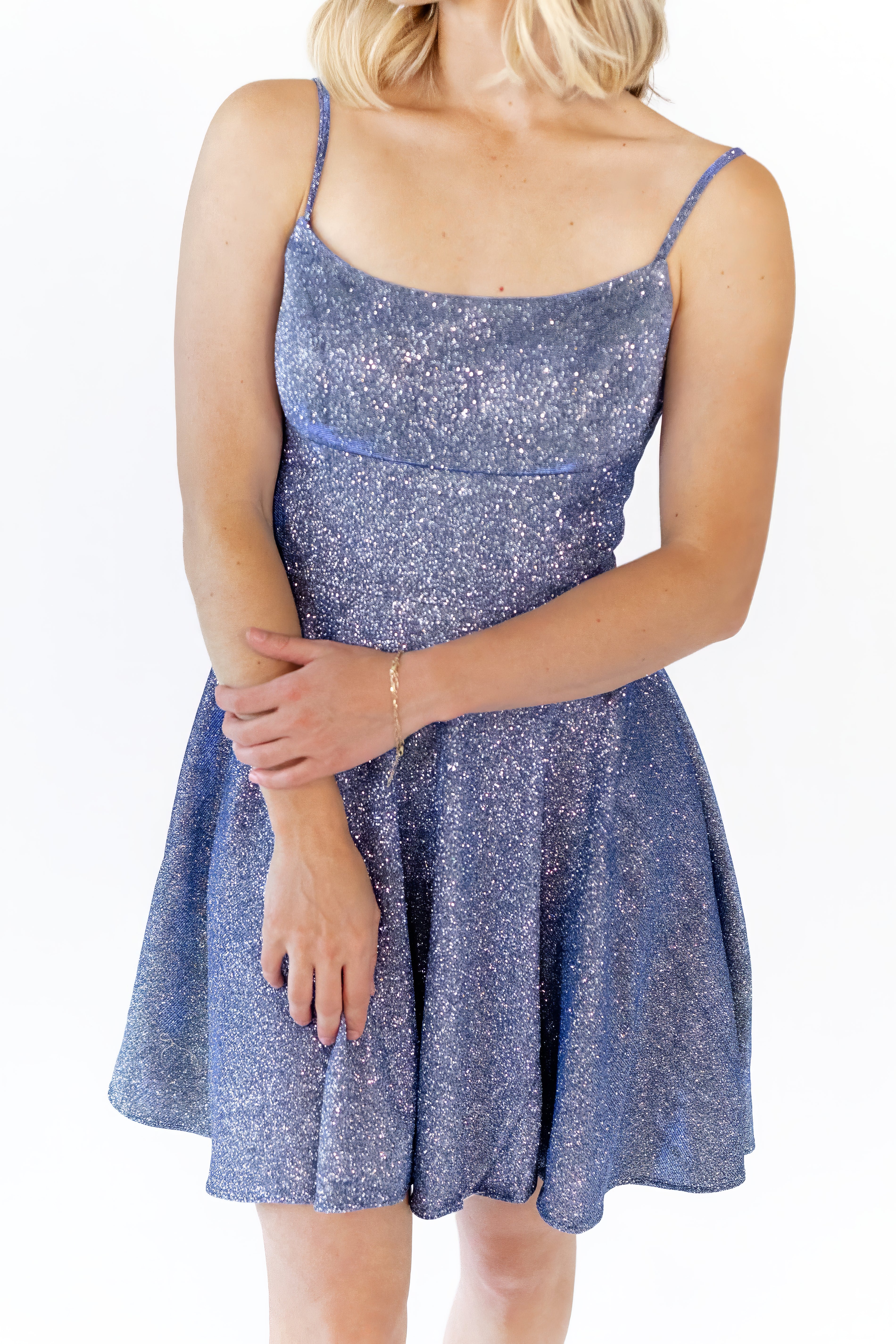 Alyna Glitter Mini Dress · Navy